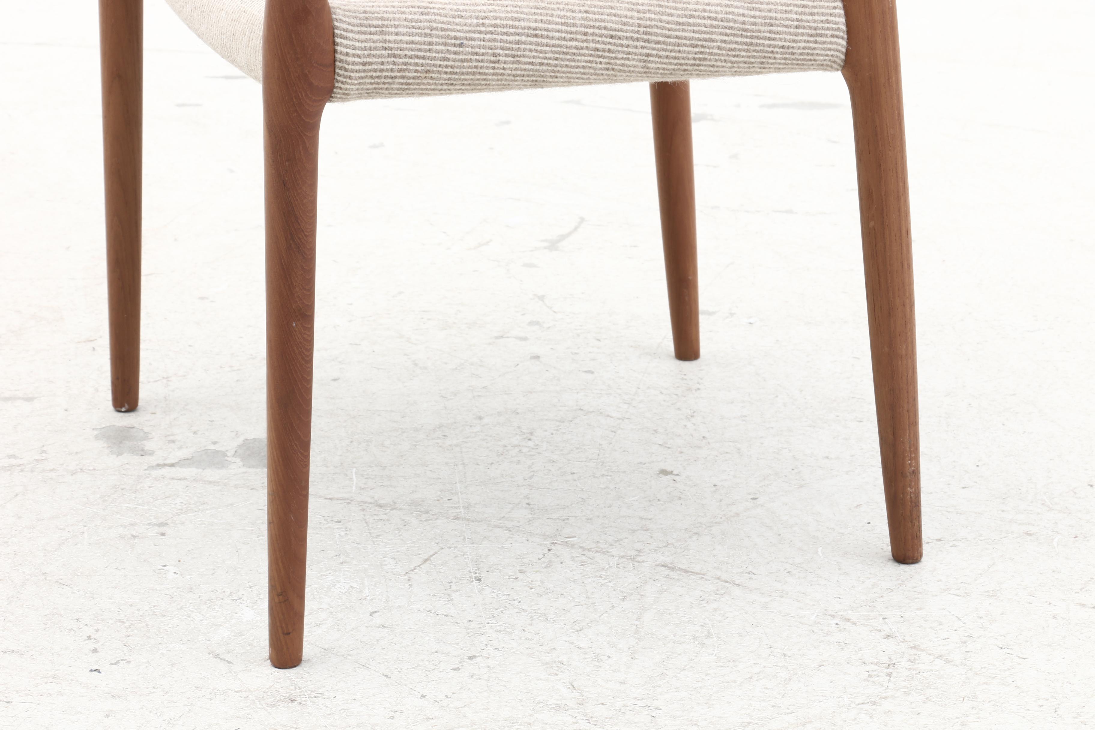 Six Danish Modern Teak Dining Chairs, by J.L. Moller Models, Denmark