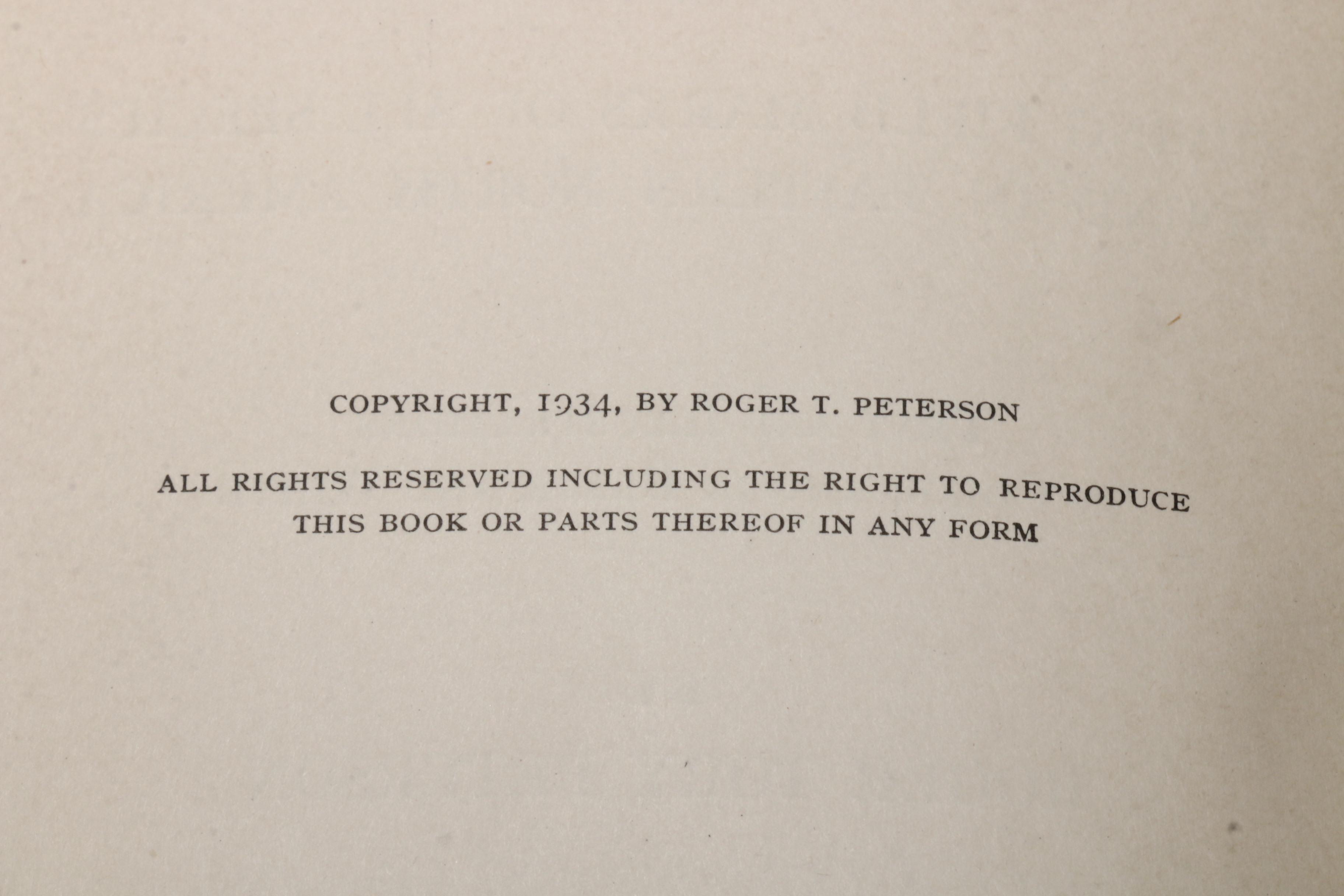 1934 Signed First Edition "A Field Guide to the Birds" by Roger Tory Peterson