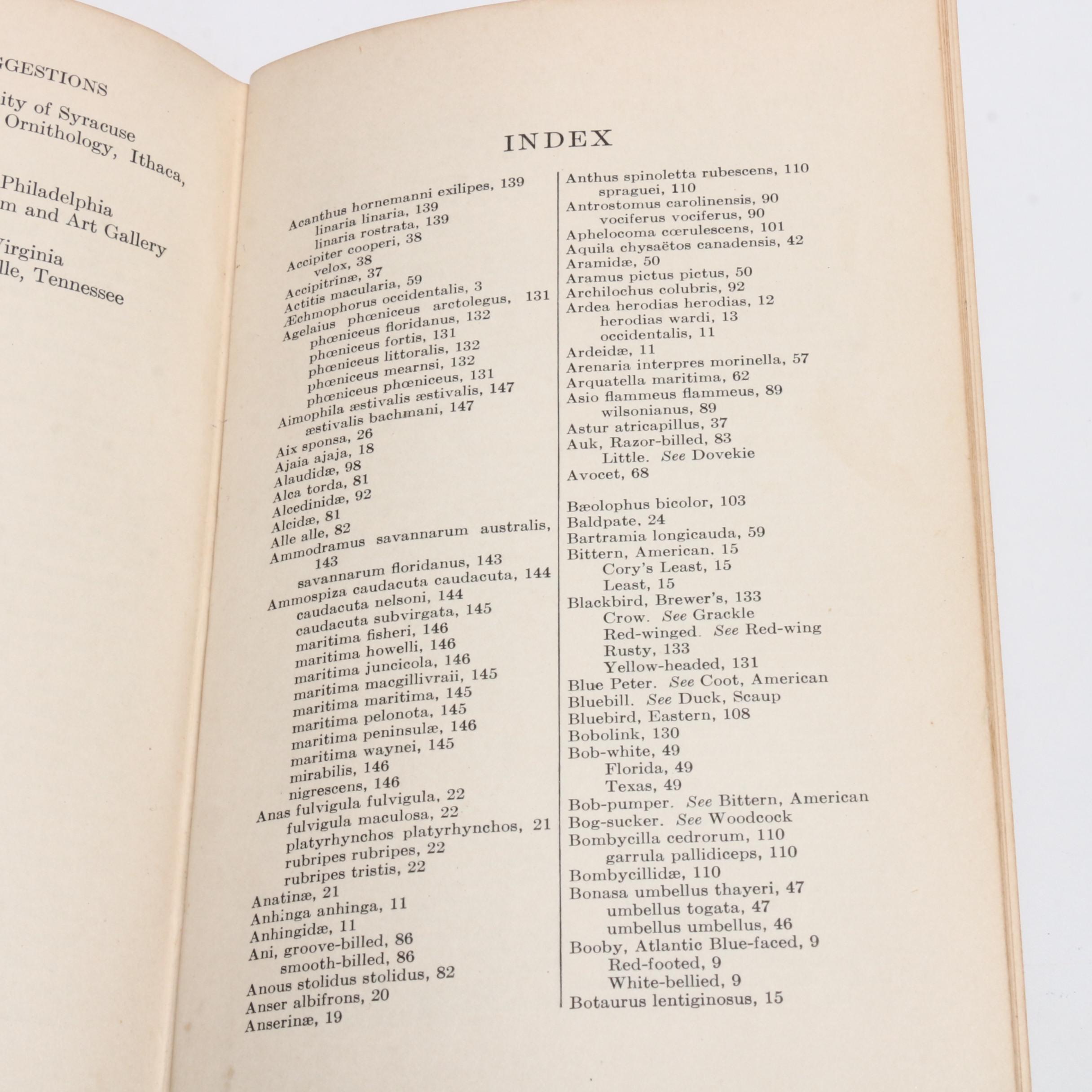 1934 Signed First Edition "A Field Guide to the Birds" by Roger Tory Peterson