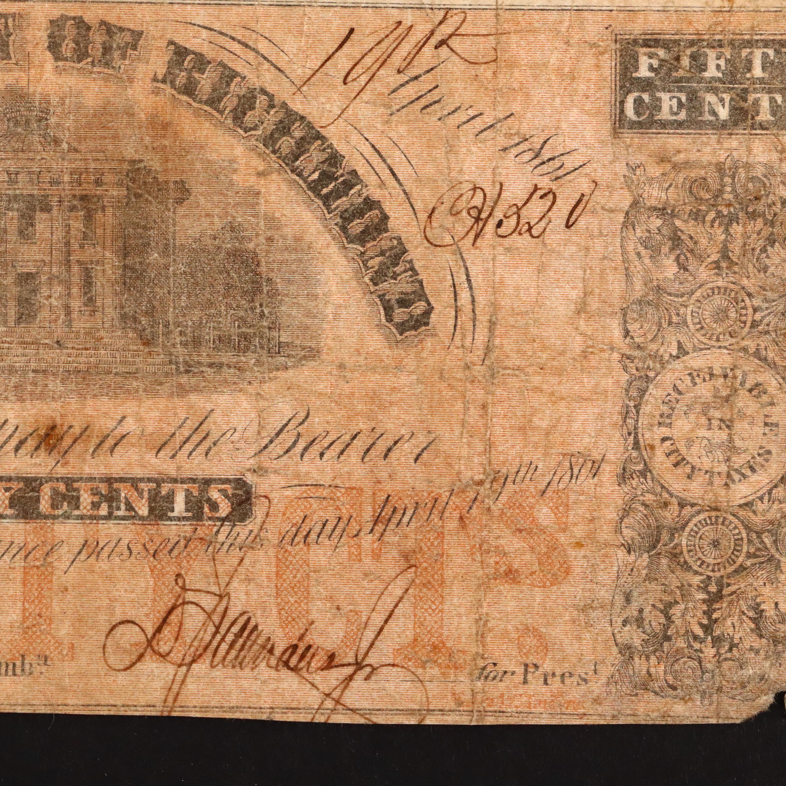 Four Different Circa 1860 Virginia Obsolete Currency Notes