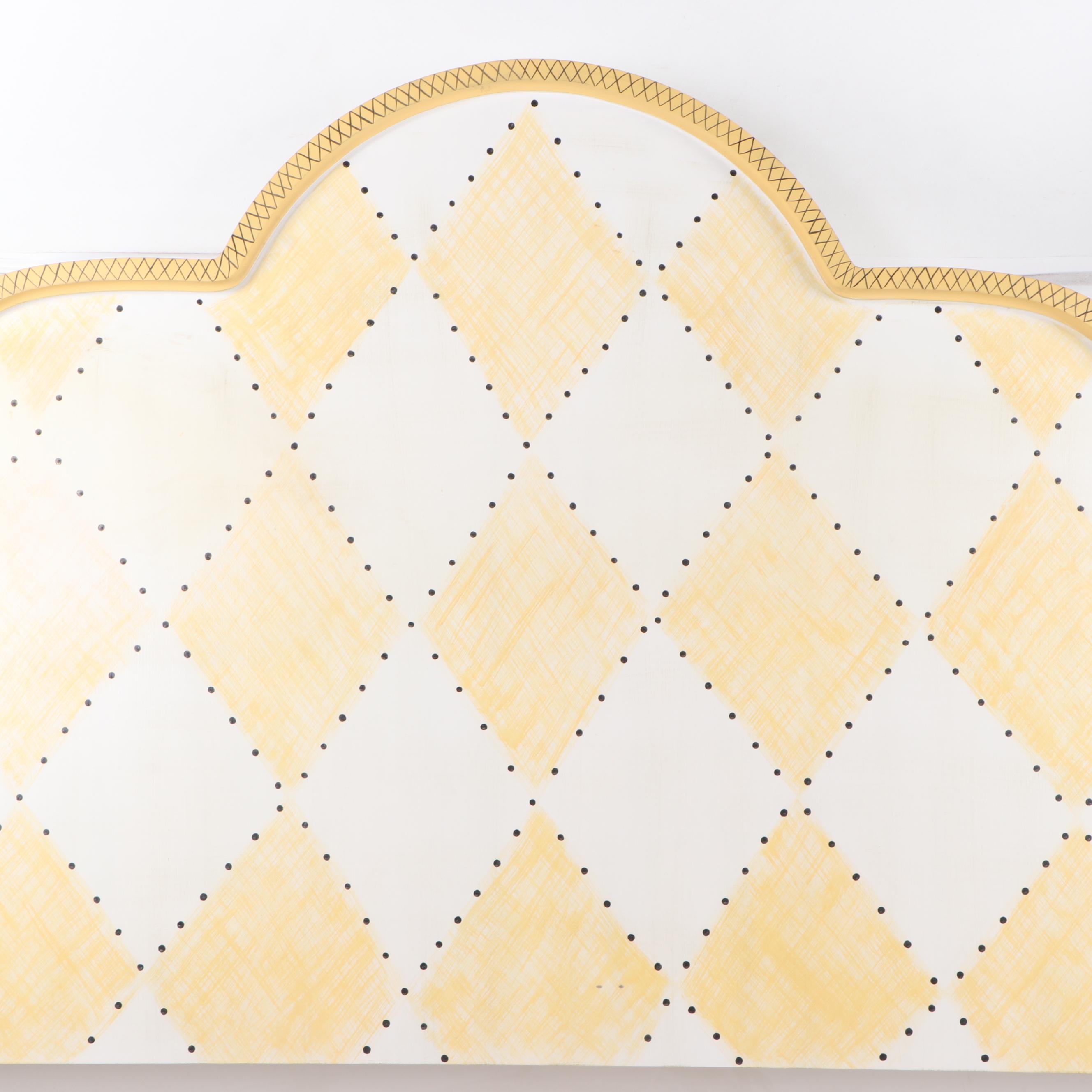 Stonehouse Farm Goods Hand-Painted Wood King Sized Bed Frame