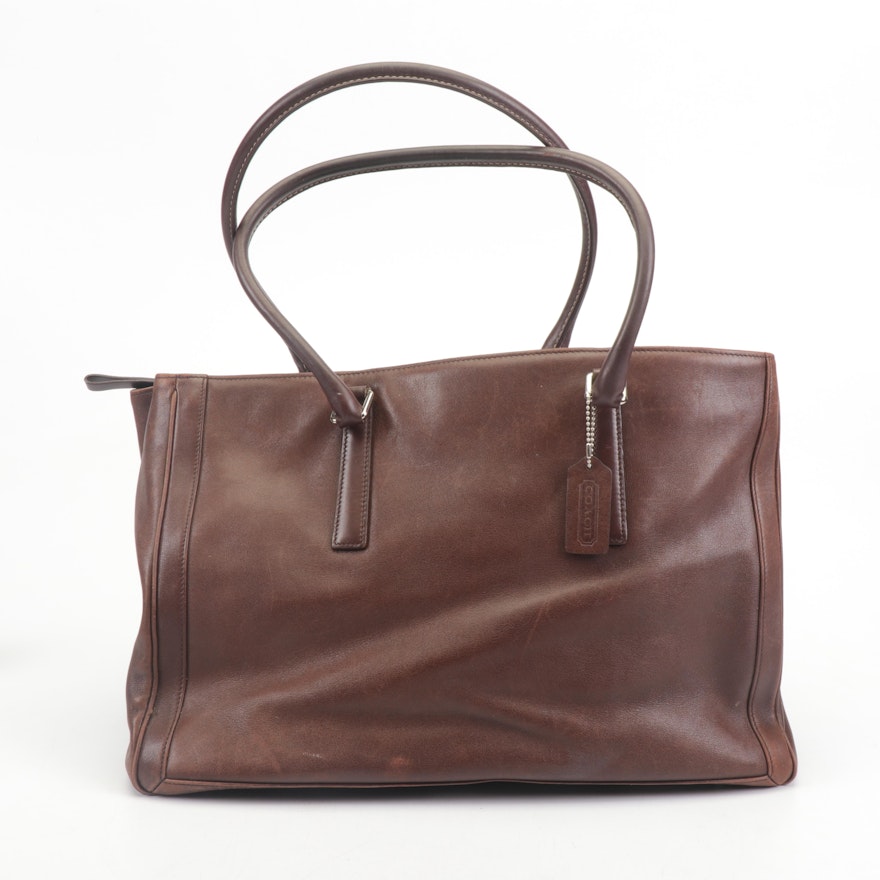 Coach Brown Leather XI Business Tote Shoulder Bag