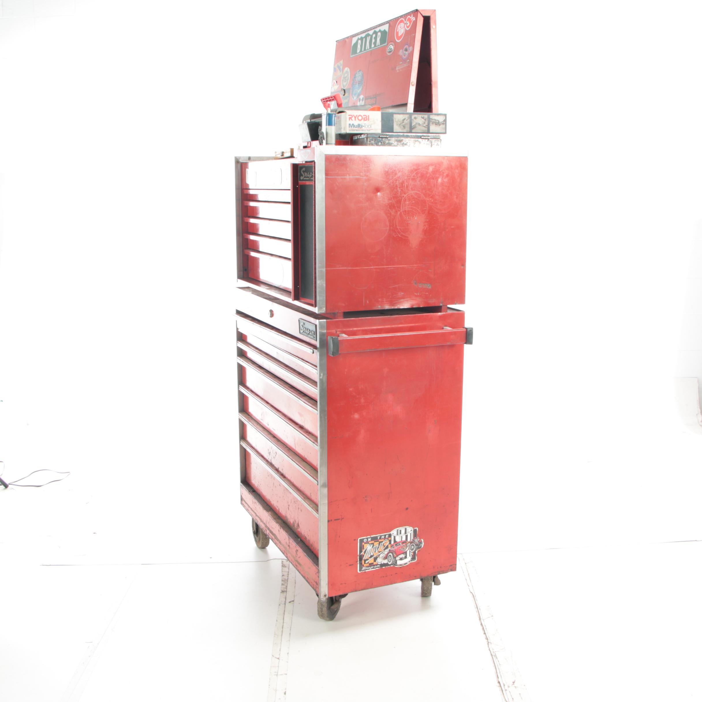 Snap-On Motorcycle Garage Tool Chest, Hand and Power Tools, and More