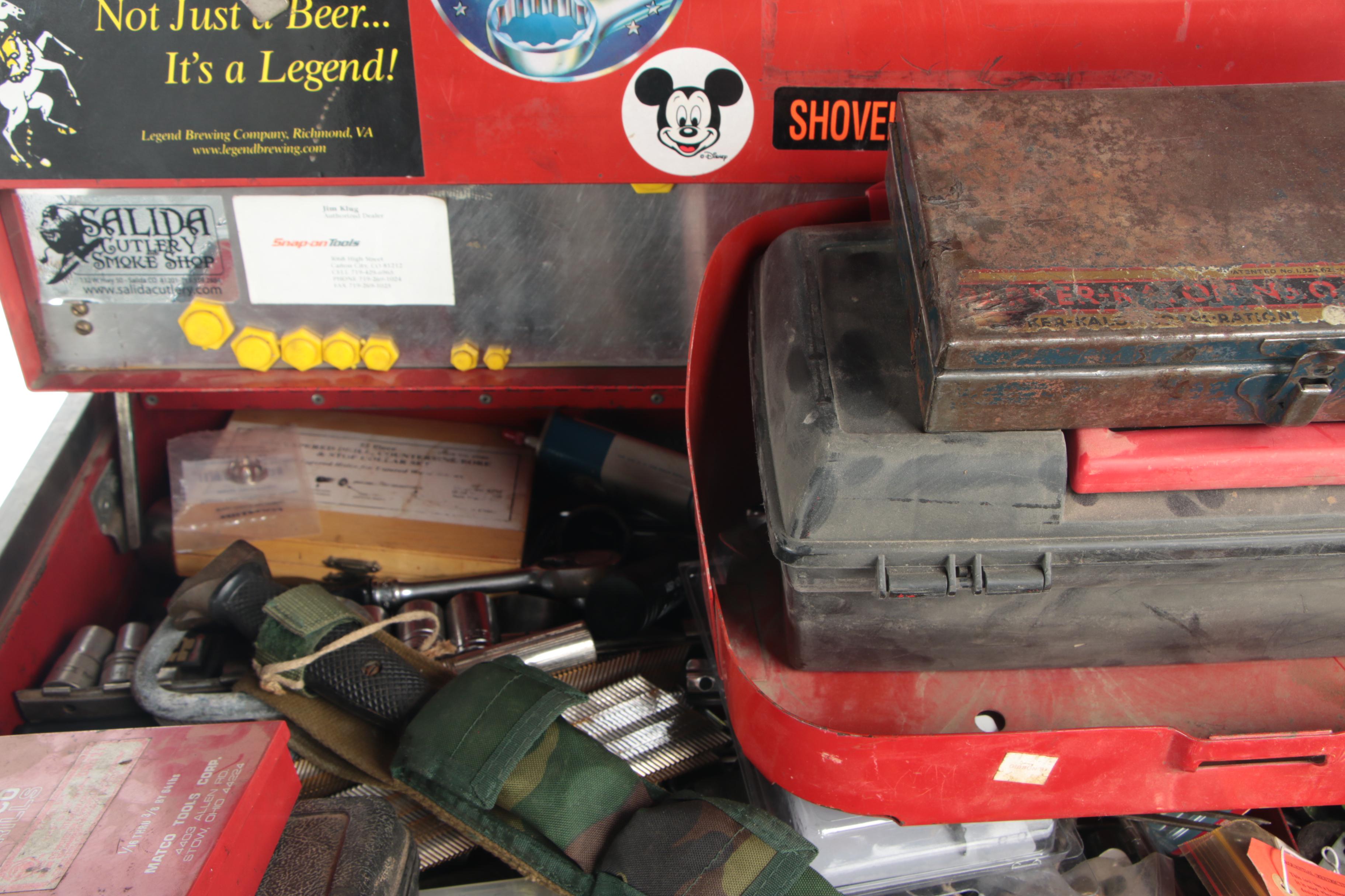 Snap-On Motorcycle Garage Tool Chest, Hand and Power Tools, and More