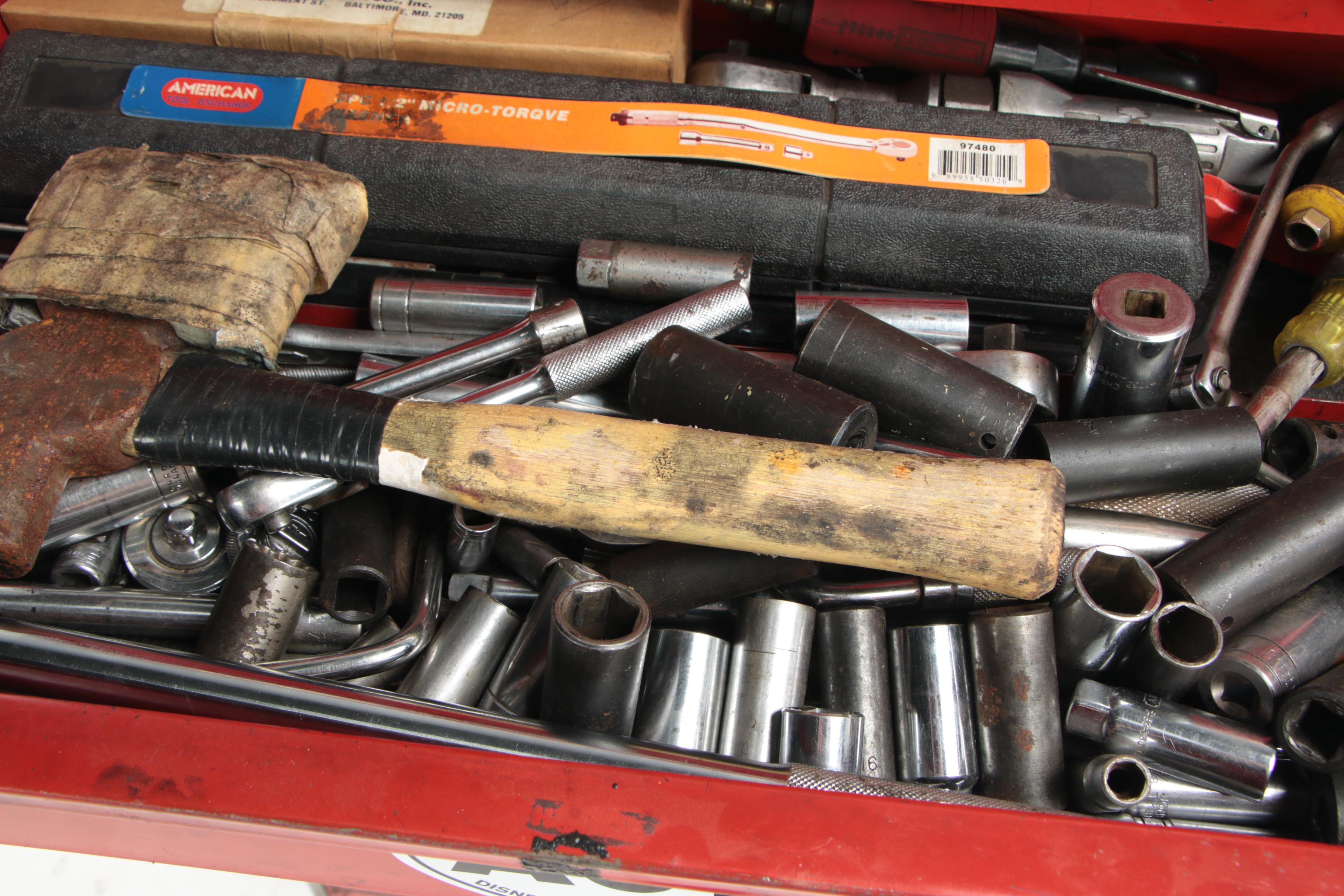 Snap-On Motorcycle Garage Tool Chest, Hand and Power Tools, and More