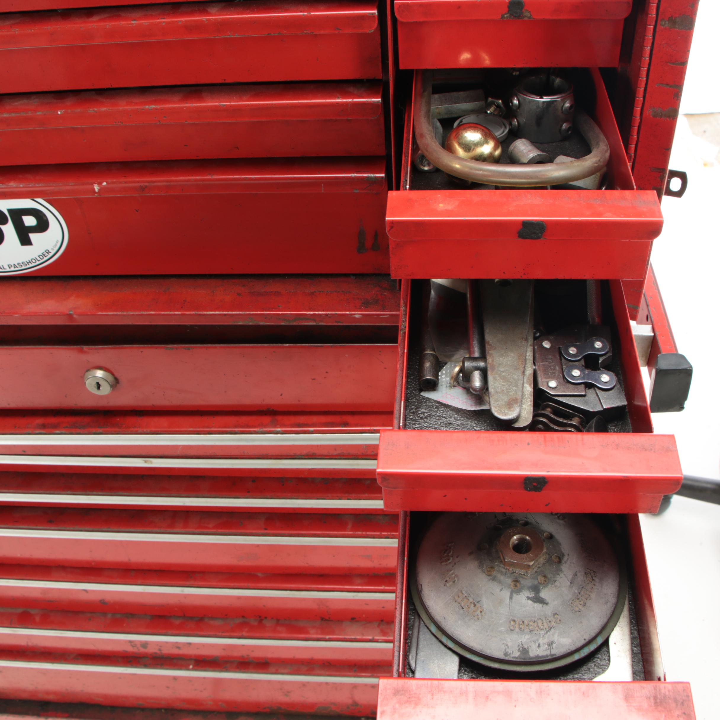 Snap-On Motorcycle Garage Tool Chest, Hand and Power Tools, and More