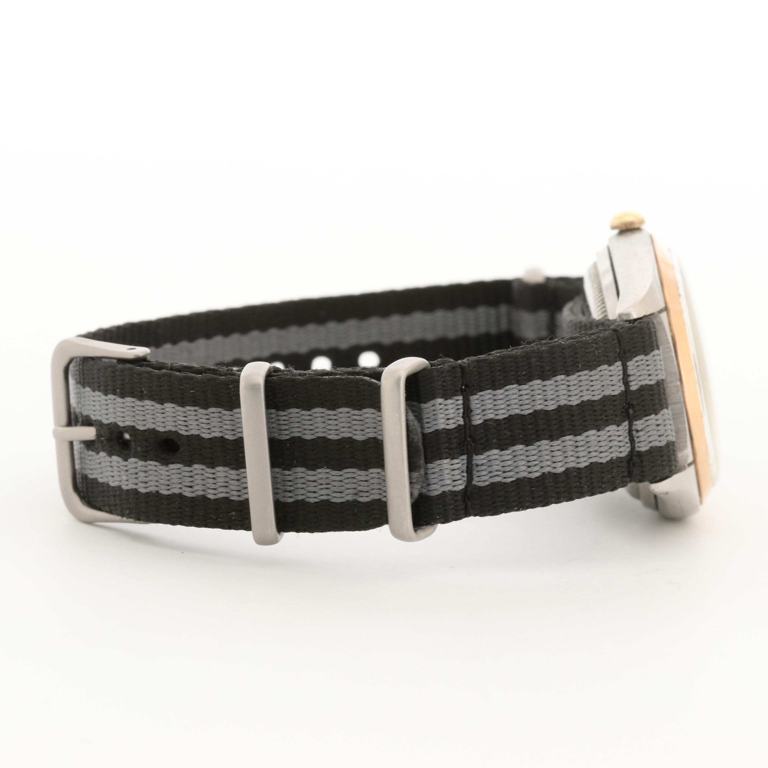 Vintage Rolex Datejust Big Bubbleback 14K Gold and Stainless Steel Watch,1947