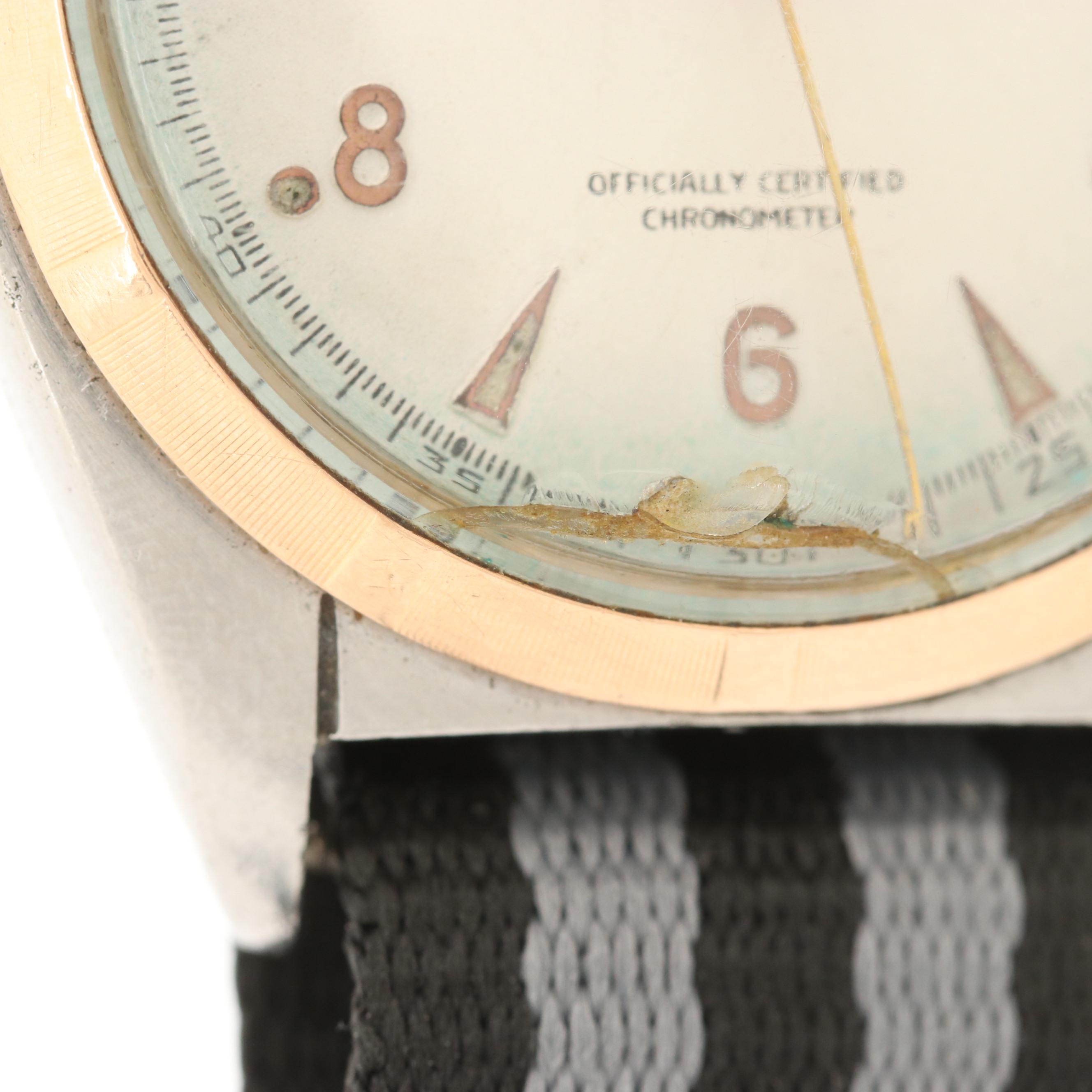 Vintage Rolex Datejust Big Bubbleback 14K Gold and Stainless Steel Watch,1947