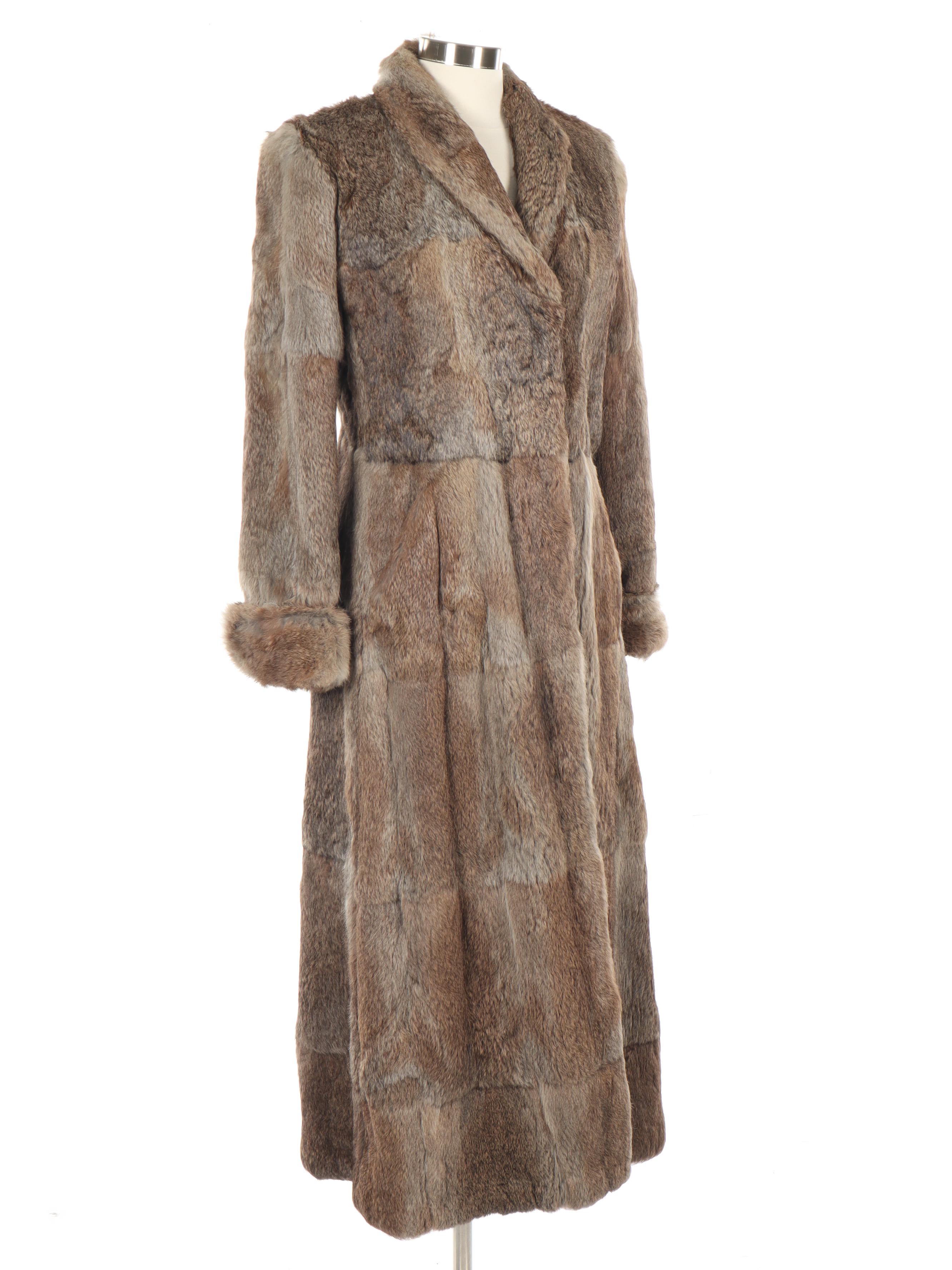 Giorgio Armani Full-Length Rabbit Fur Coat