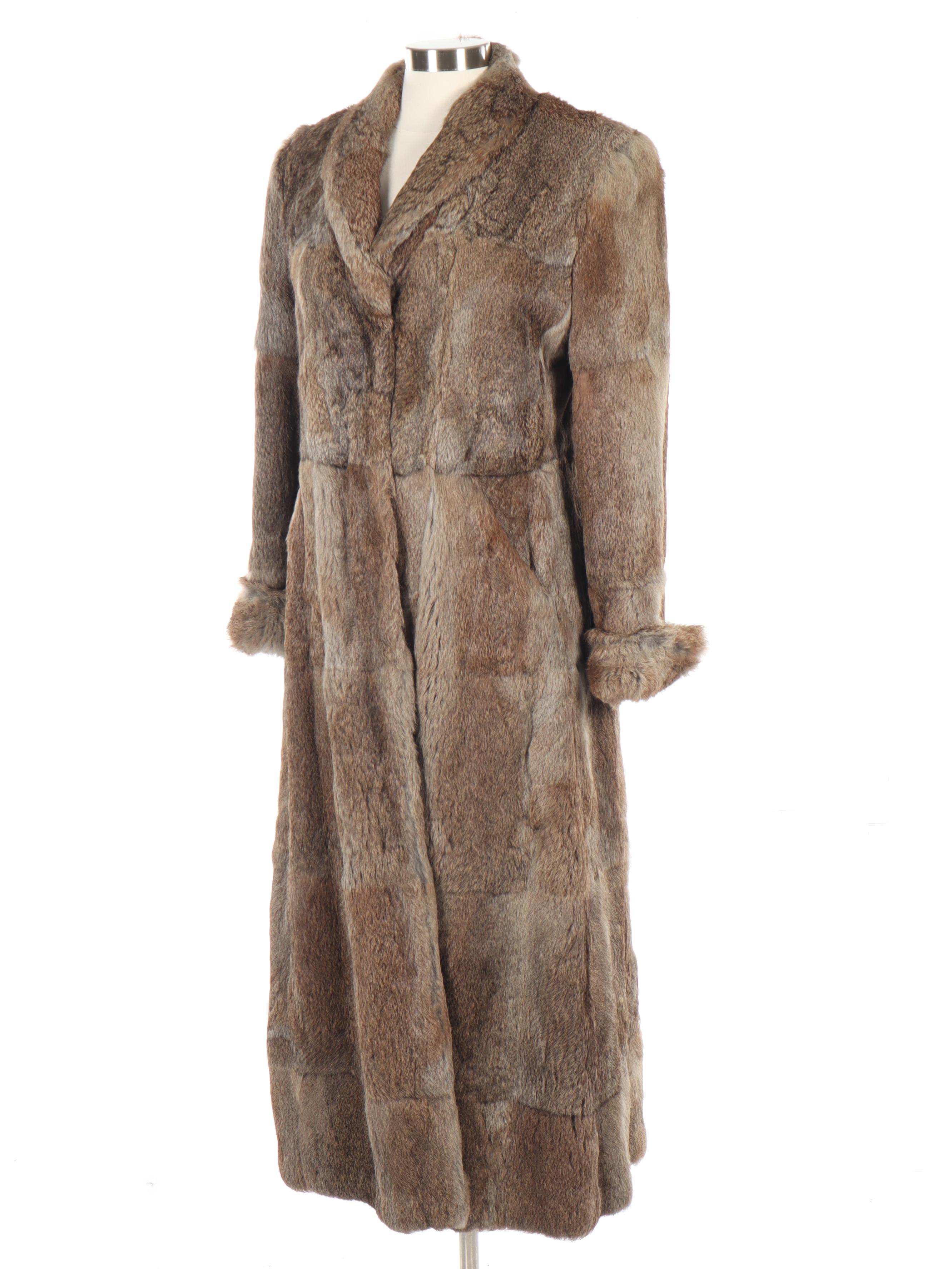 Giorgio Armani Full-Length Rabbit Fur Coat