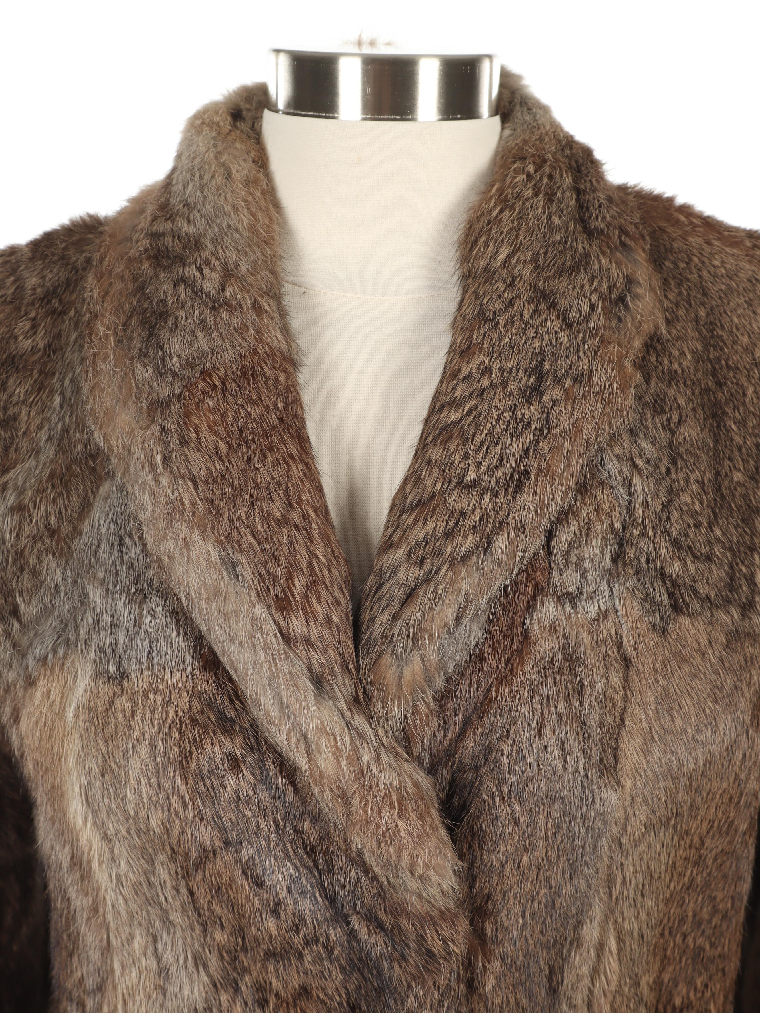 Giorgio Armani Full-Length Rabbit Fur Coat