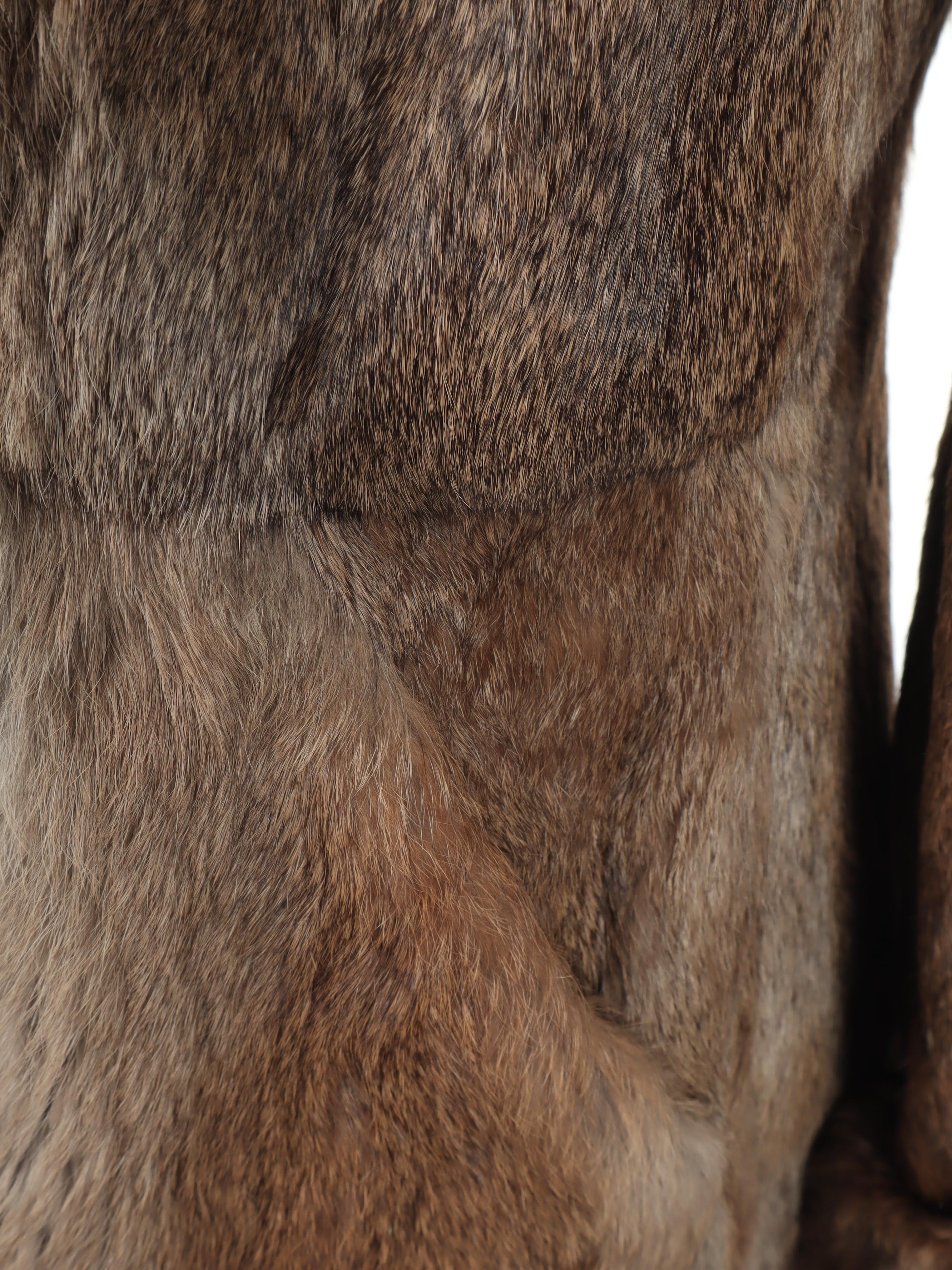 Giorgio Armani Full-Length Rabbit Fur Coat