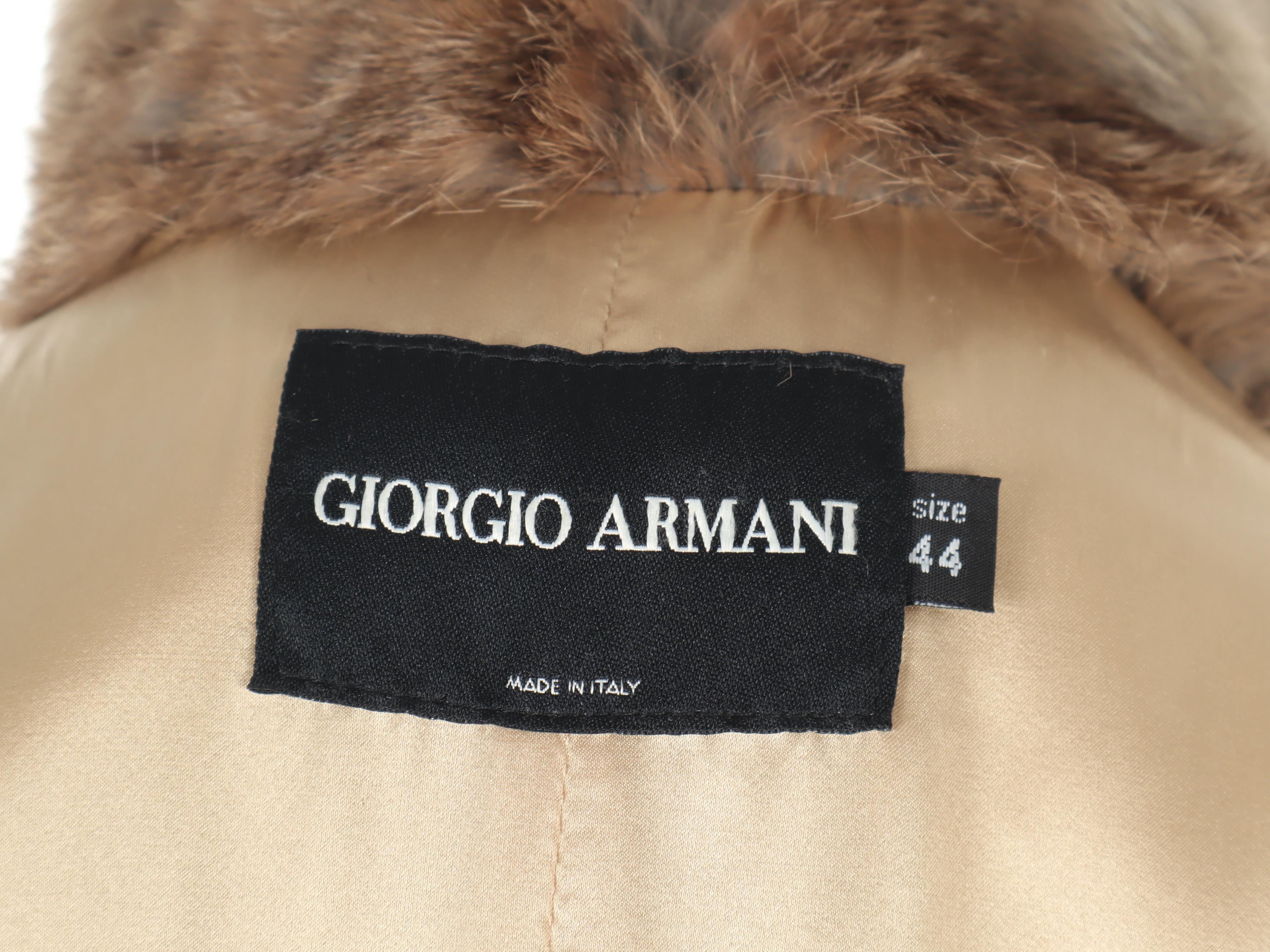 Giorgio Armani Full-Length Rabbit Fur Coat