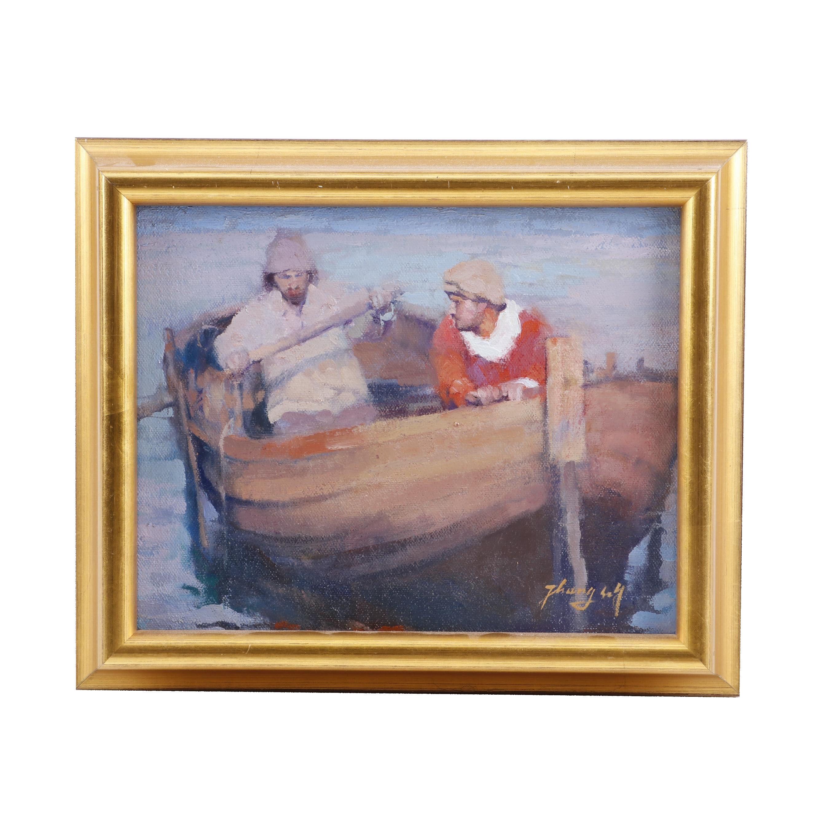 Hongnian Zhang Oil Painting "Sailors"