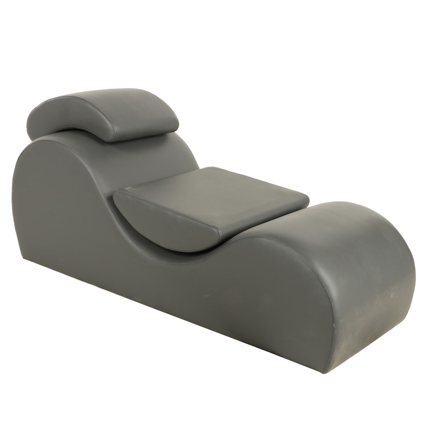 Contemporary Leather Upholstered Chaise