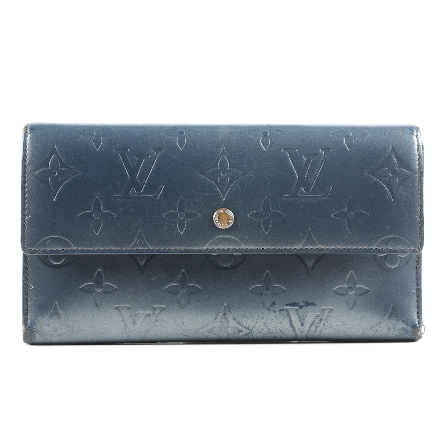 Louis Vuitton Porte Tresor International Wallet in Indigo Mat Monogram Leather