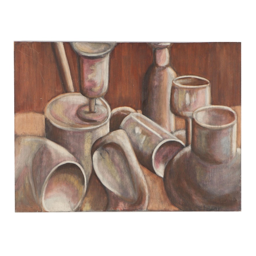 Still Life with Cups Acrylic Painting