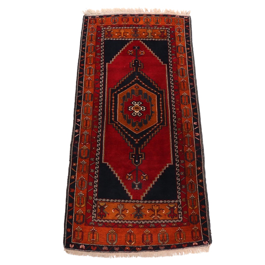 Hand-Knotted Turkish Baluch Wool Rug