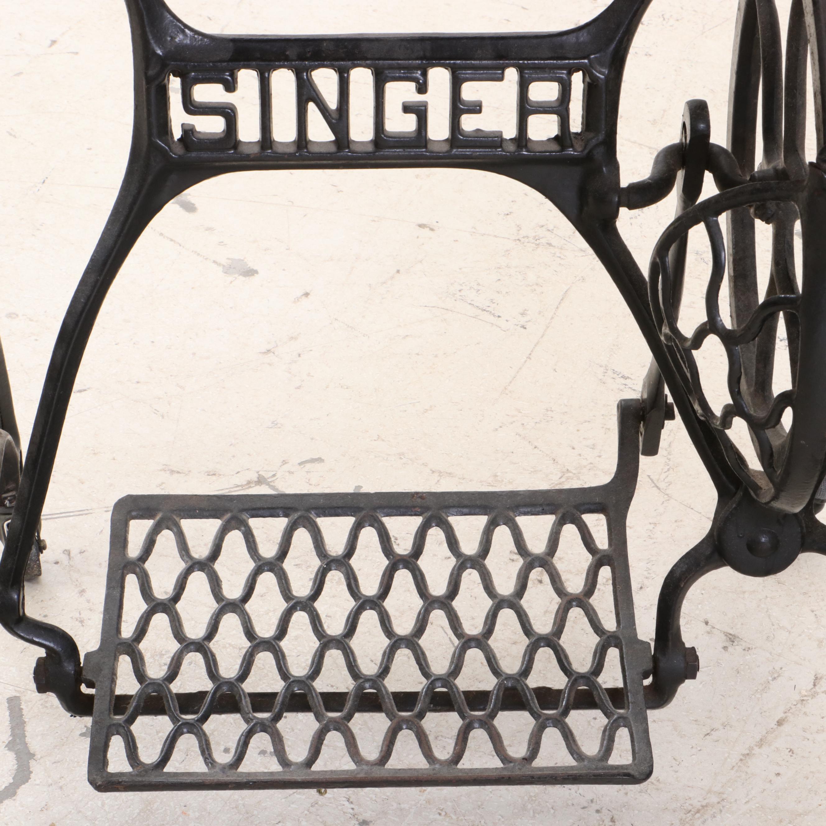 Oak Singer Sewing Machine and Sewing Accessories, Patented 1891