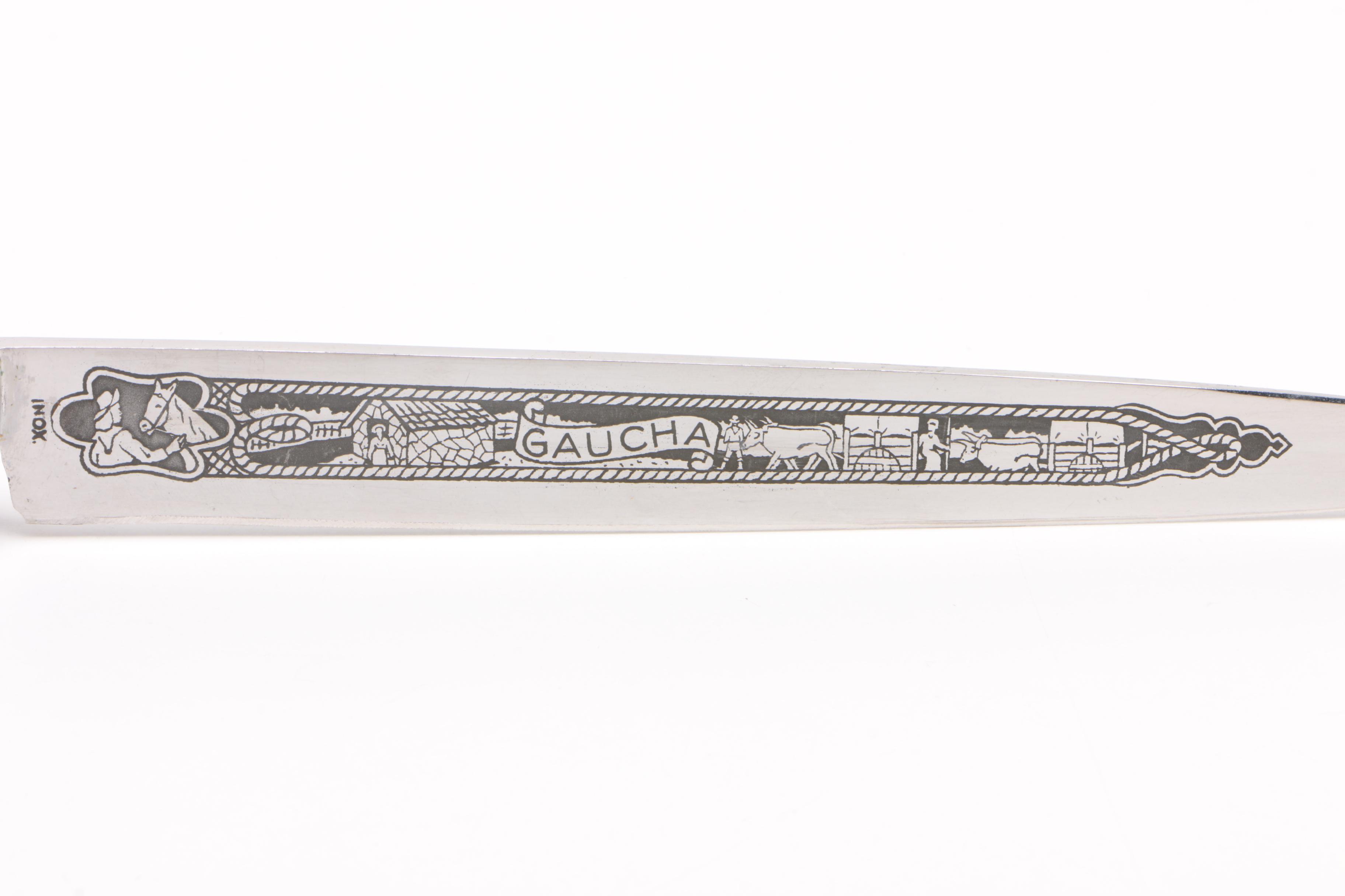 Inox Brazilian "Gaucha" Verijero Boot Knife with Scabbard