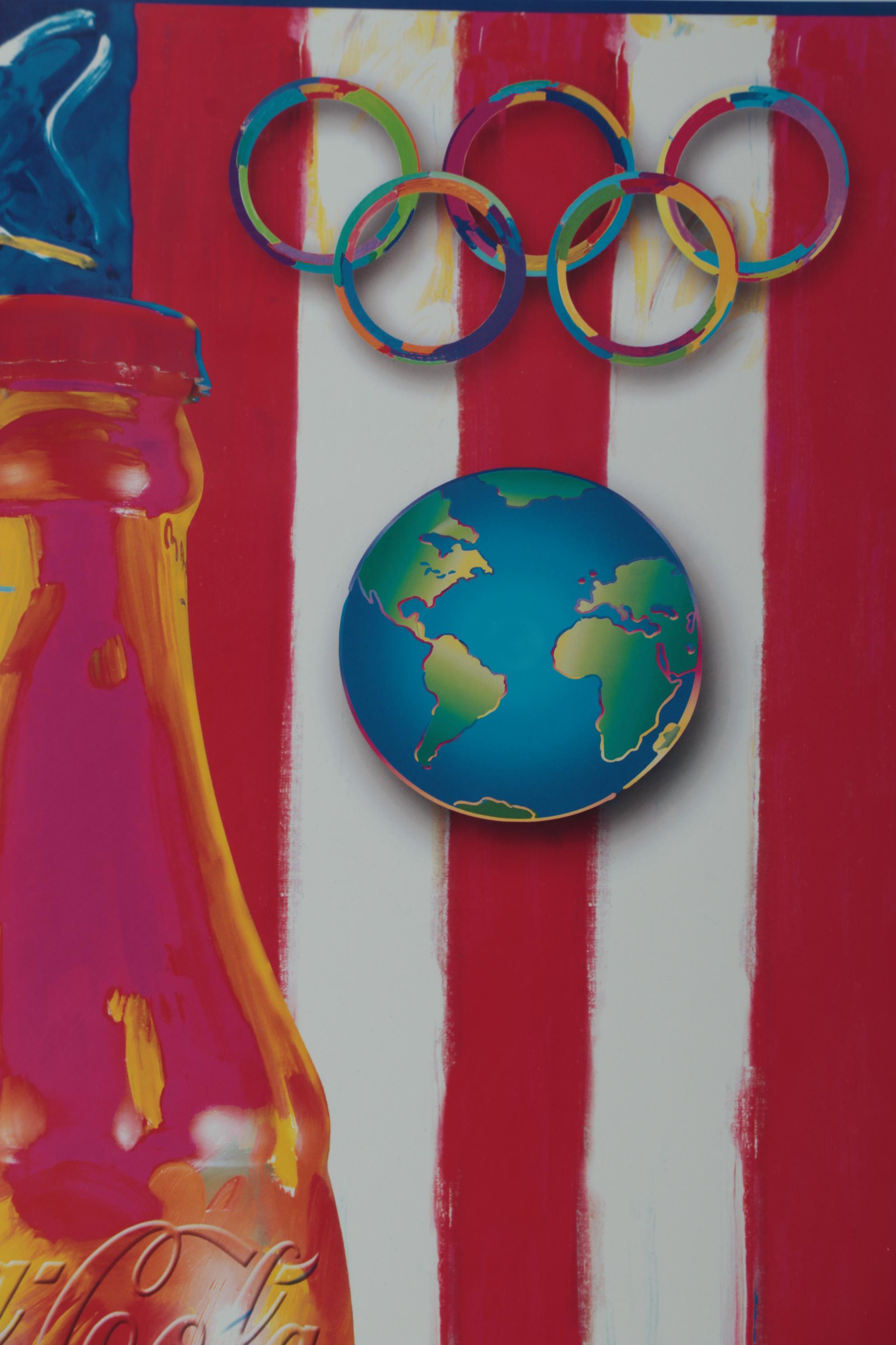 Peter Max 2002 Olympic Games Giclée Poster "Coca Cola/America"