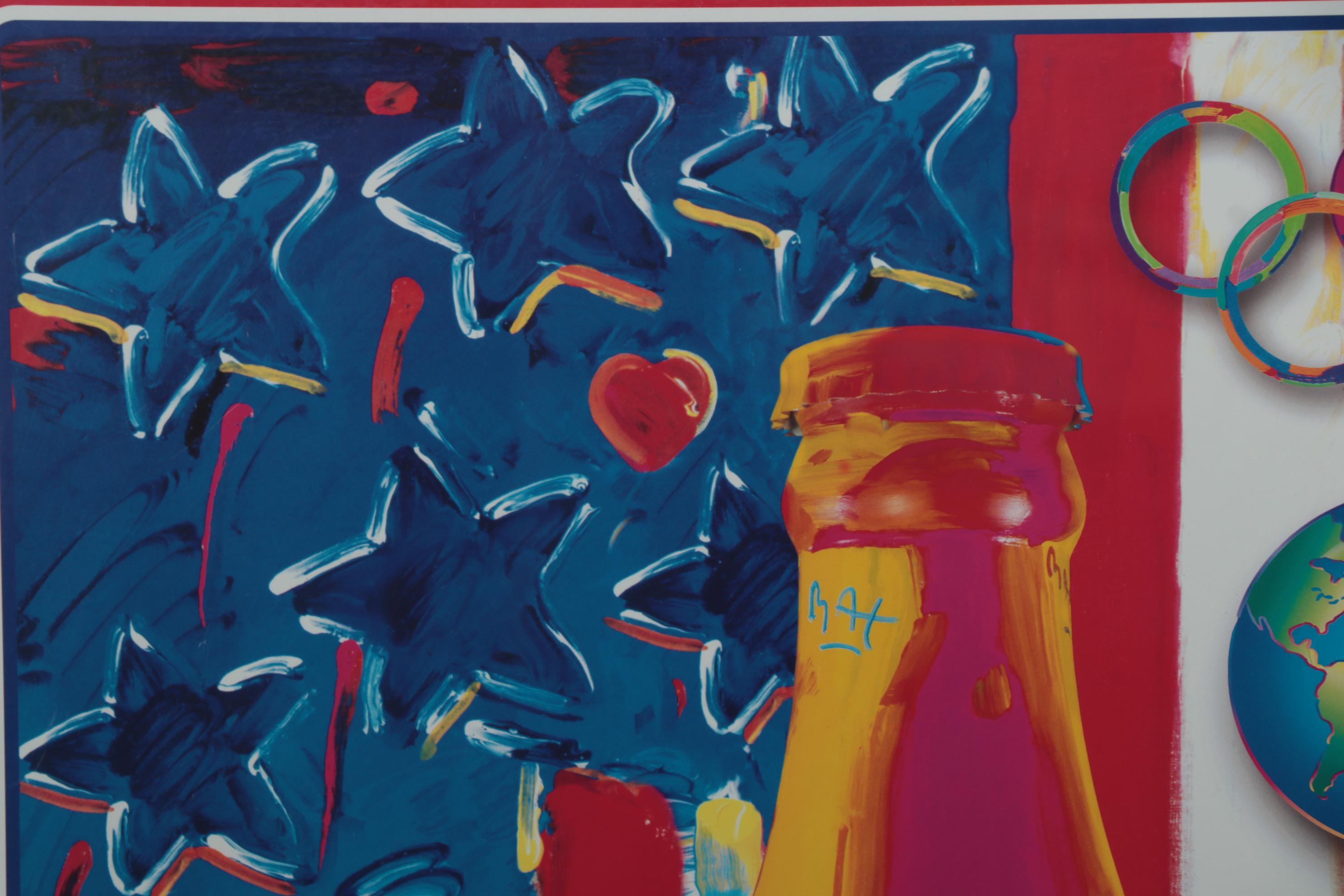 Peter Max 2002 Olympic Games Giclée Poster "Coca Cola/America"