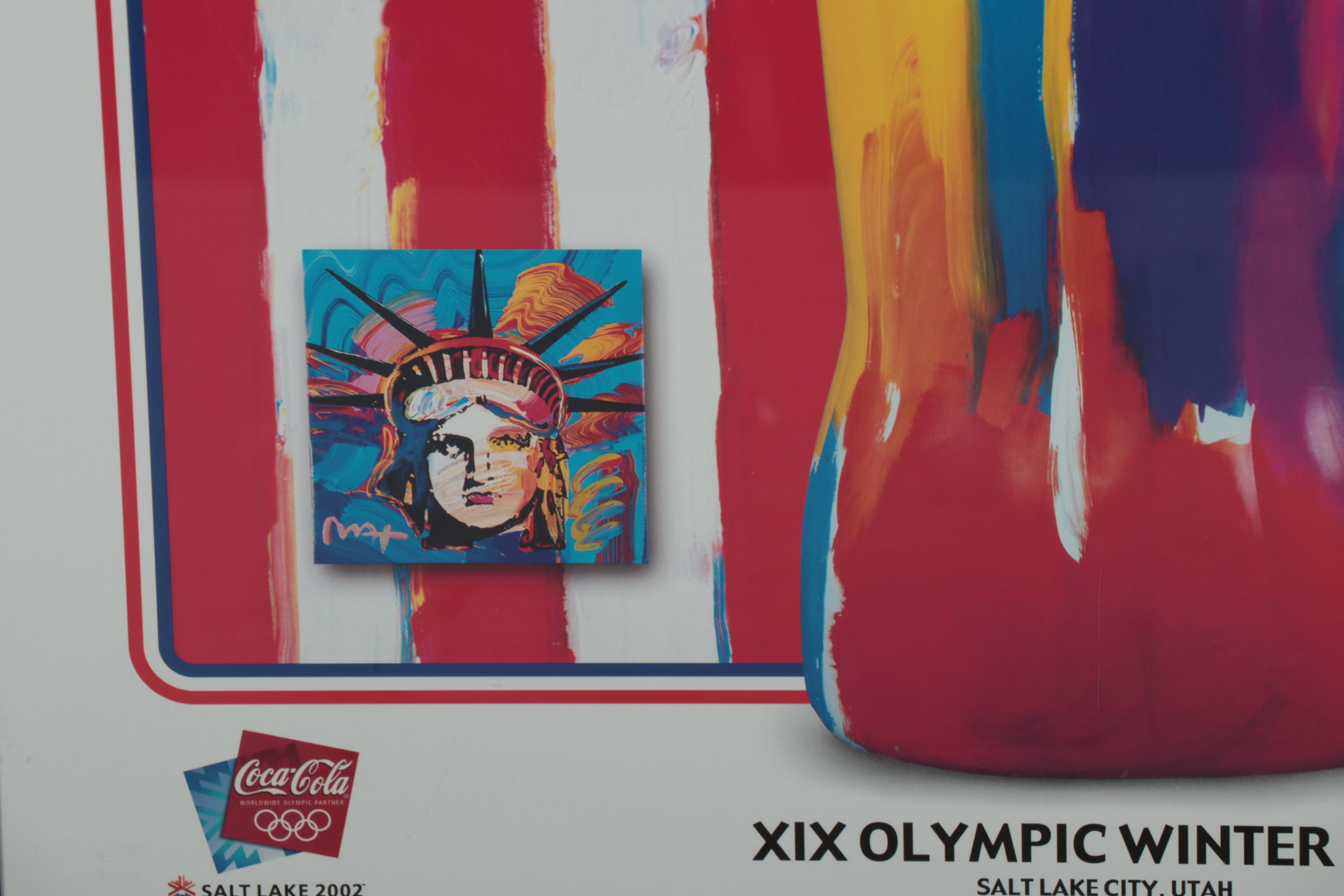 Peter Max 2002 Olympic Games Giclée Poster "Coca Cola/America"