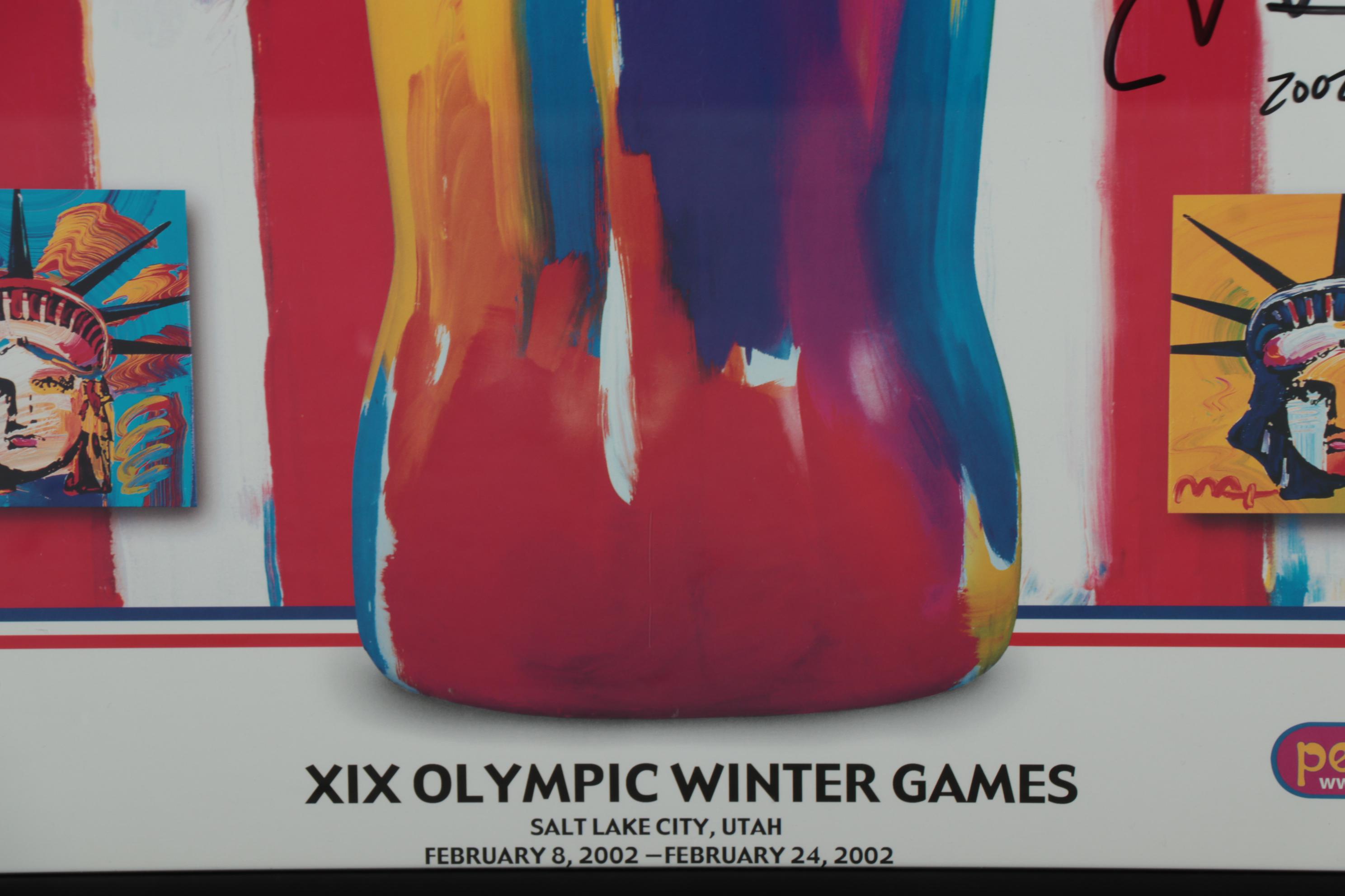 Peter Max 2002 Olympic Games Giclée Poster "Coca Cola/America"