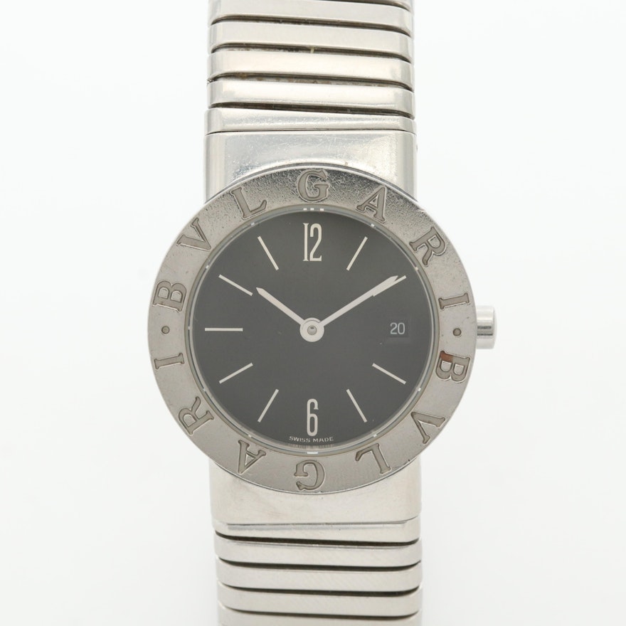 Bulgari Tubogas Stainless Steel Quartz Wristwatch