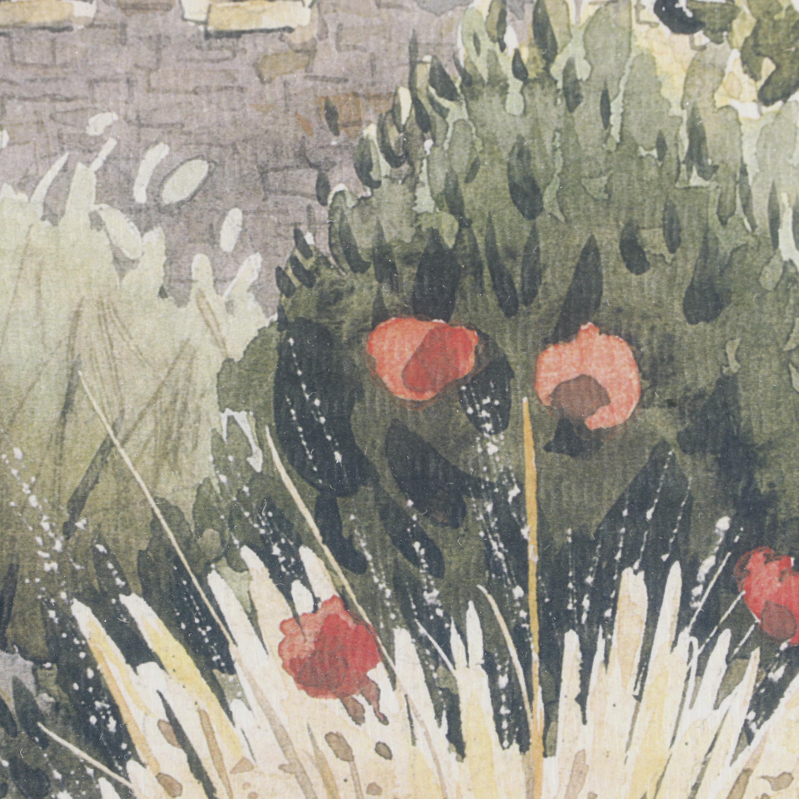 M. Castellani Watercolor Painting of Architectural Landscape