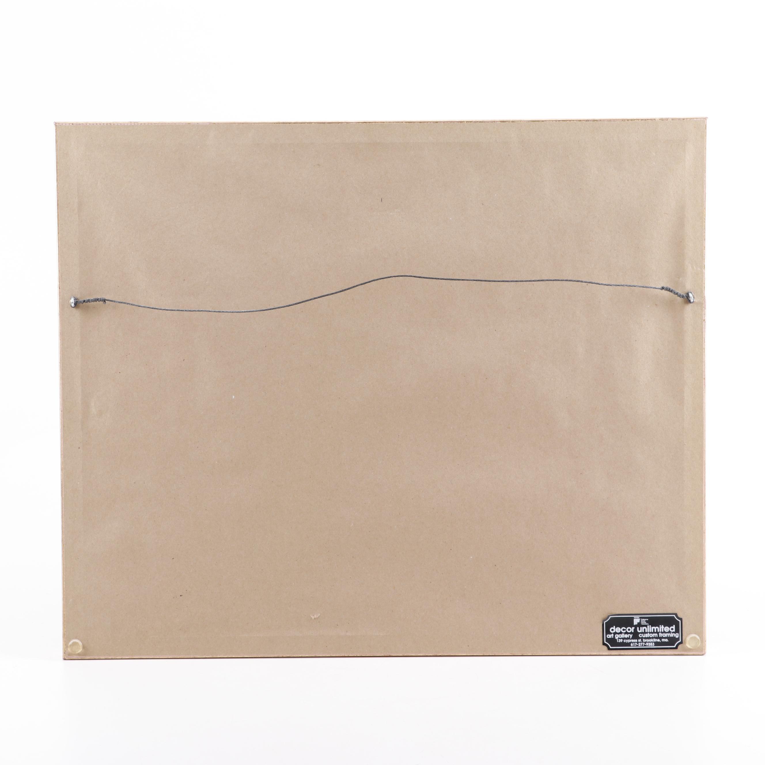 M. Castellani Watercolor Painting of Architectural Landscape