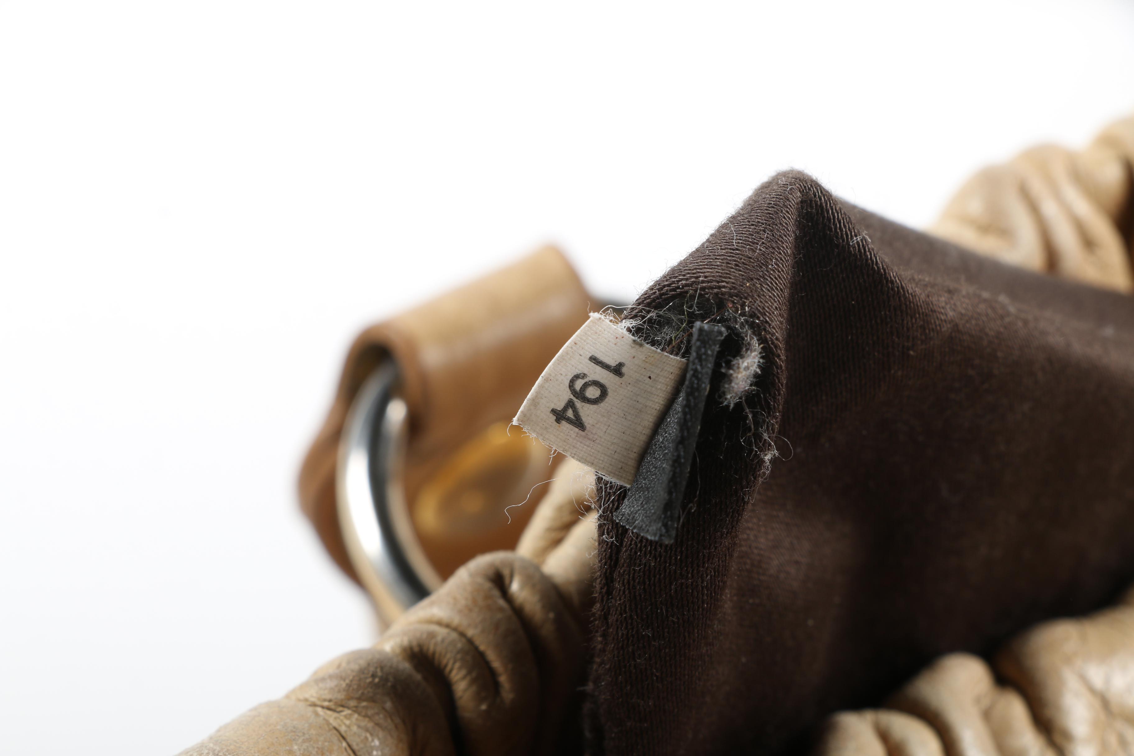 Miu Miu Two Way Bag in Distressed Beige Leather