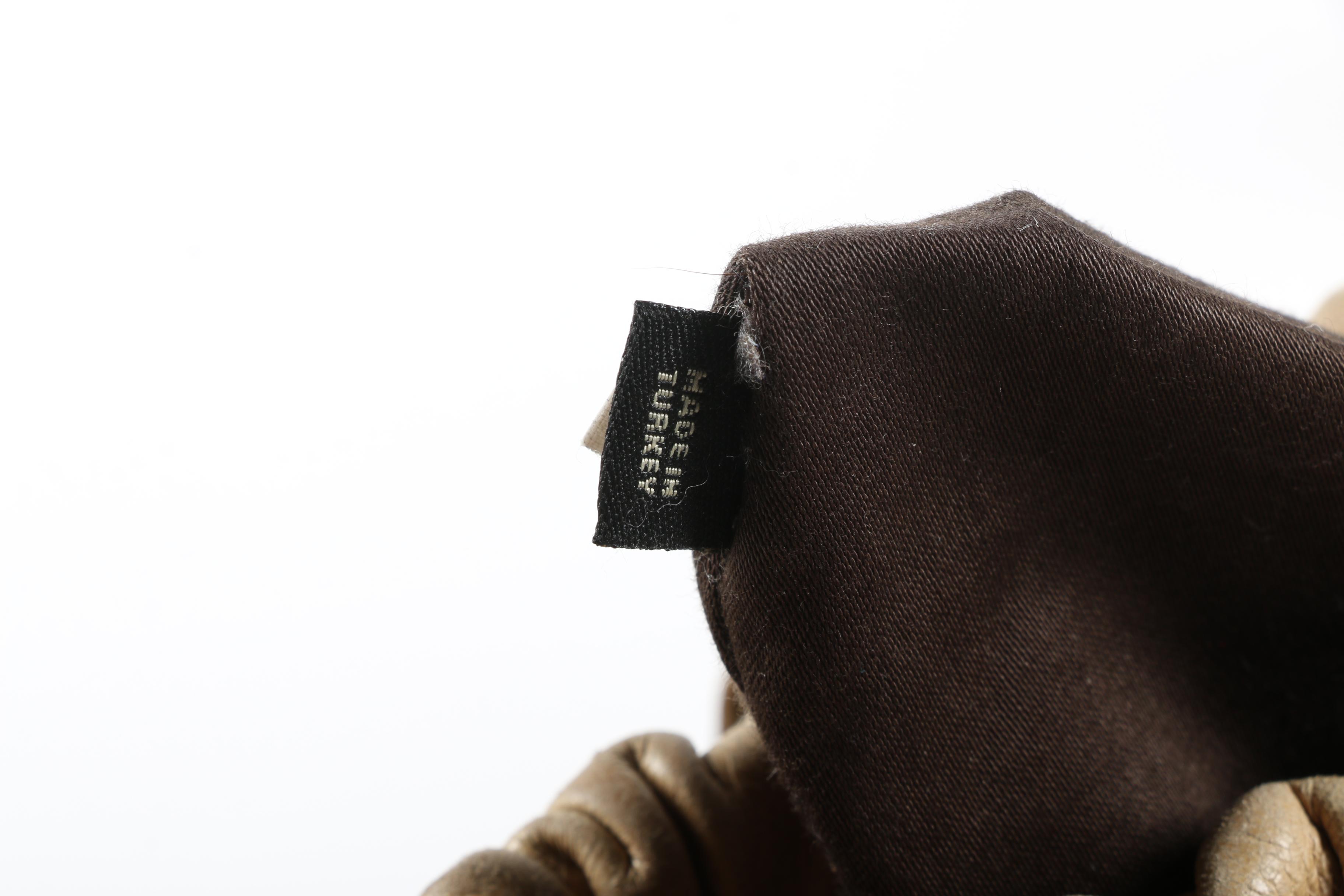 Miu Miu Two Way Bag in Distressed Beige Leather