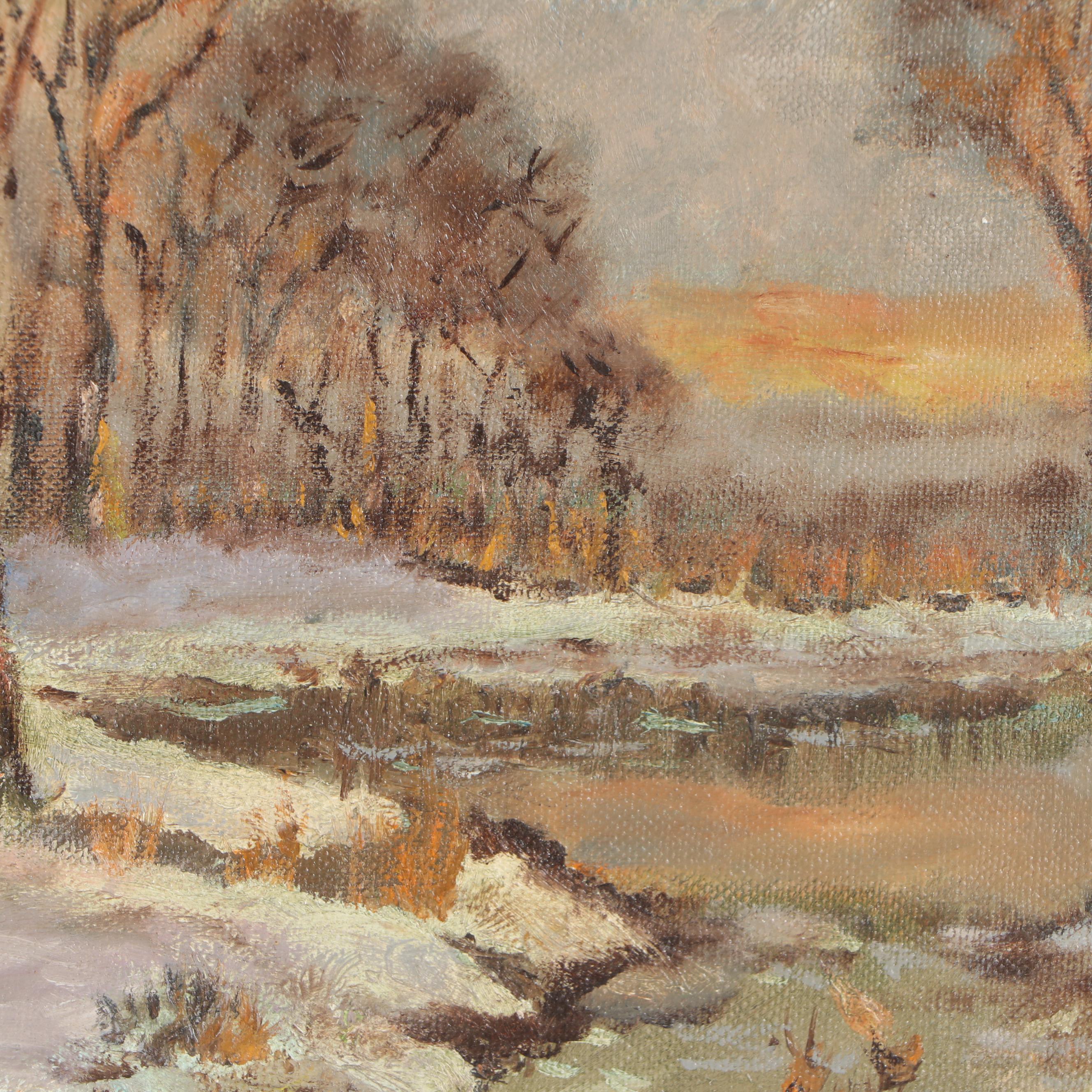 Winter Landscape Oil Painting