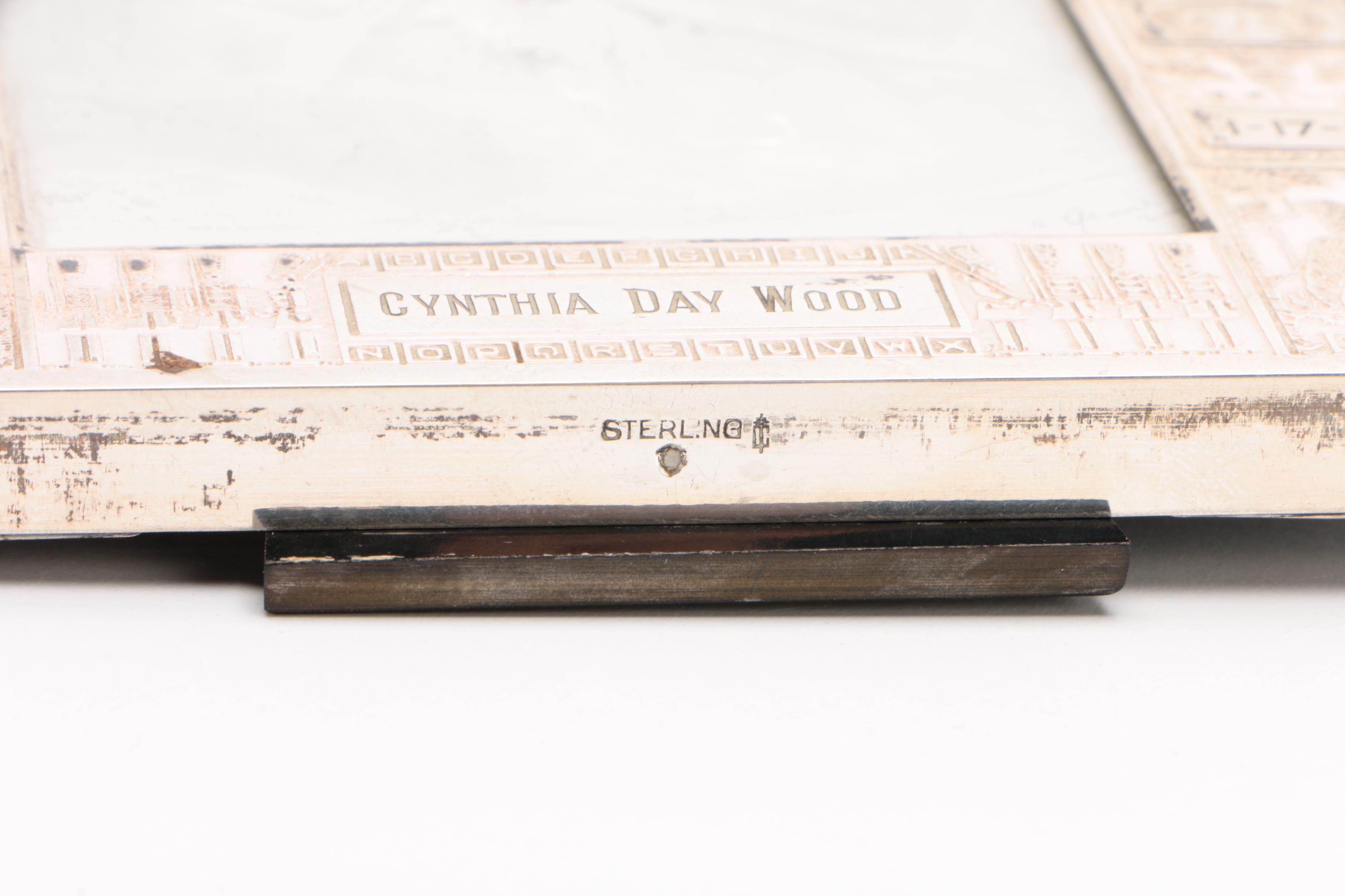 The Thome Co. Enameled Sterling Personalized Infant Photo Frame, 1964