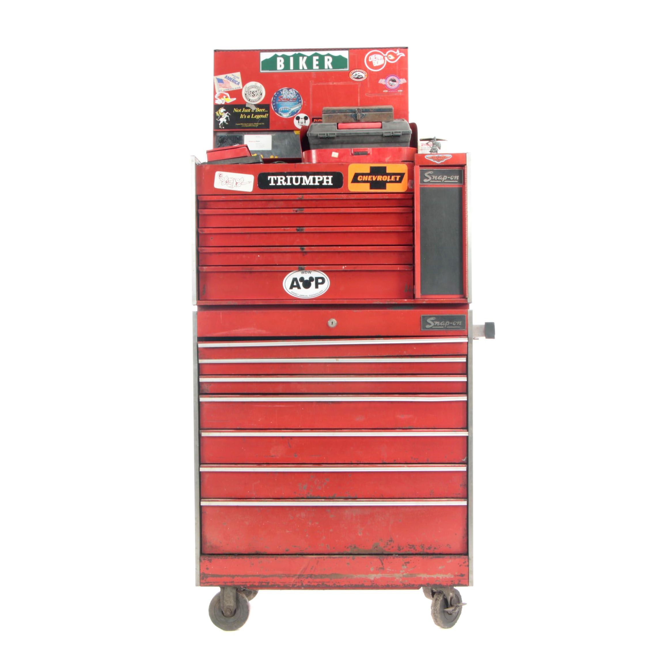Snap-On Motorcycle Garage Tool Chest, Hand and Power Tools, and More
