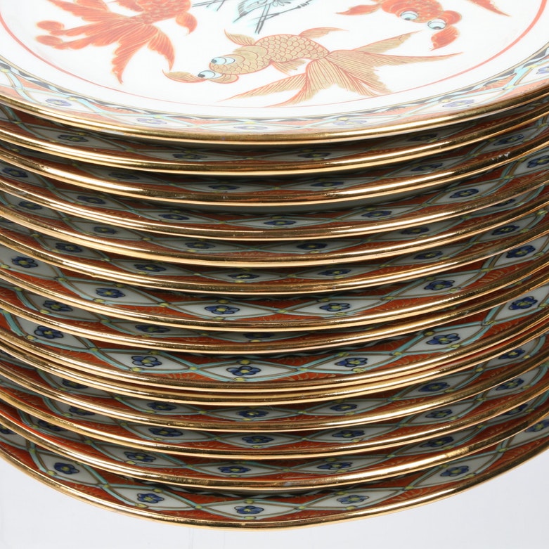 Chinese Porcelain Set of Dishes, Hand Painted