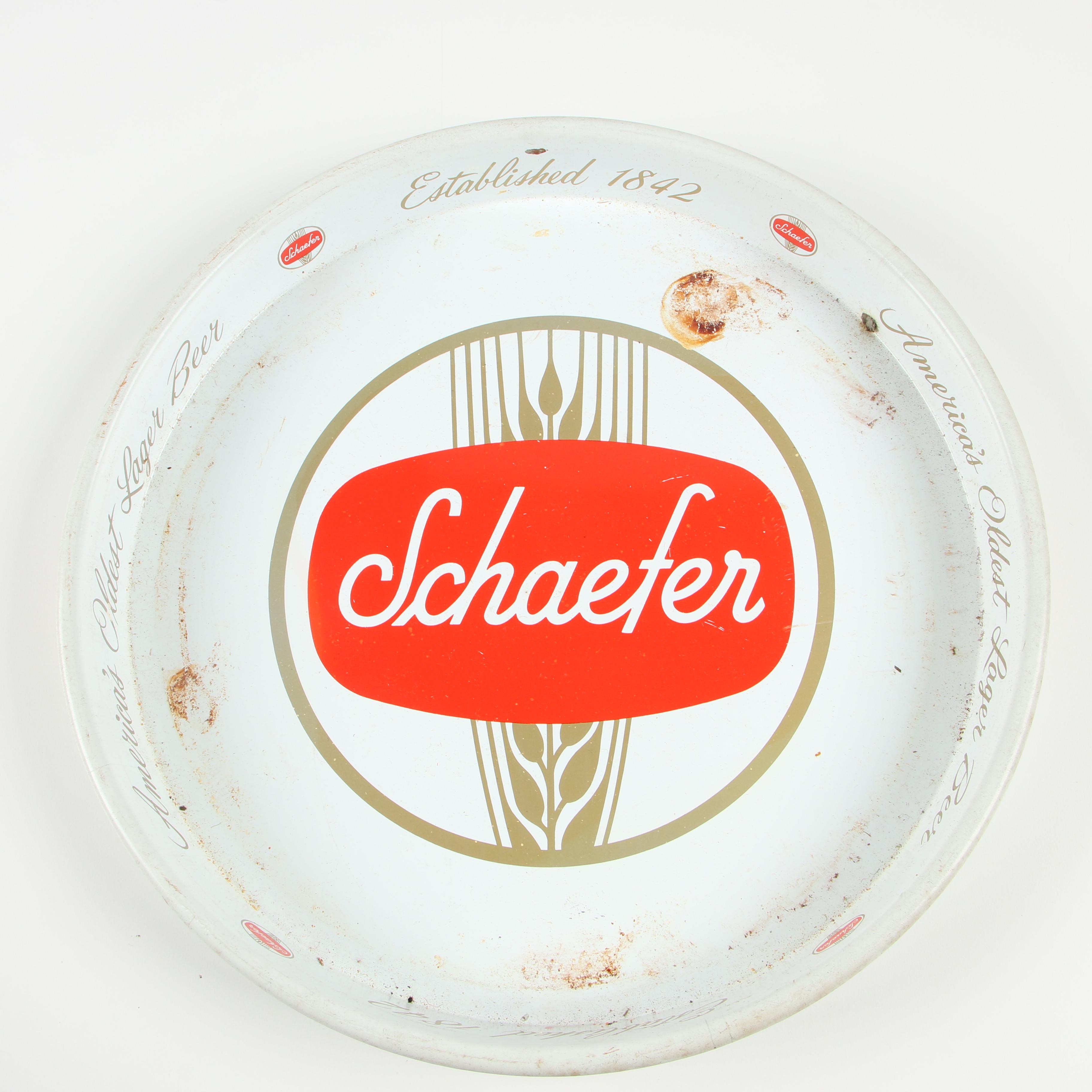 Enameled Tin Beer Serving Trays including Genesee and Utica Club
