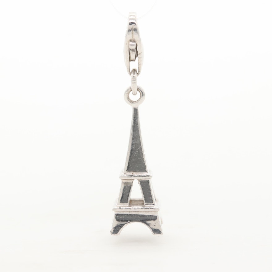 Sterling Silver Eiffel Tower Motif Charm