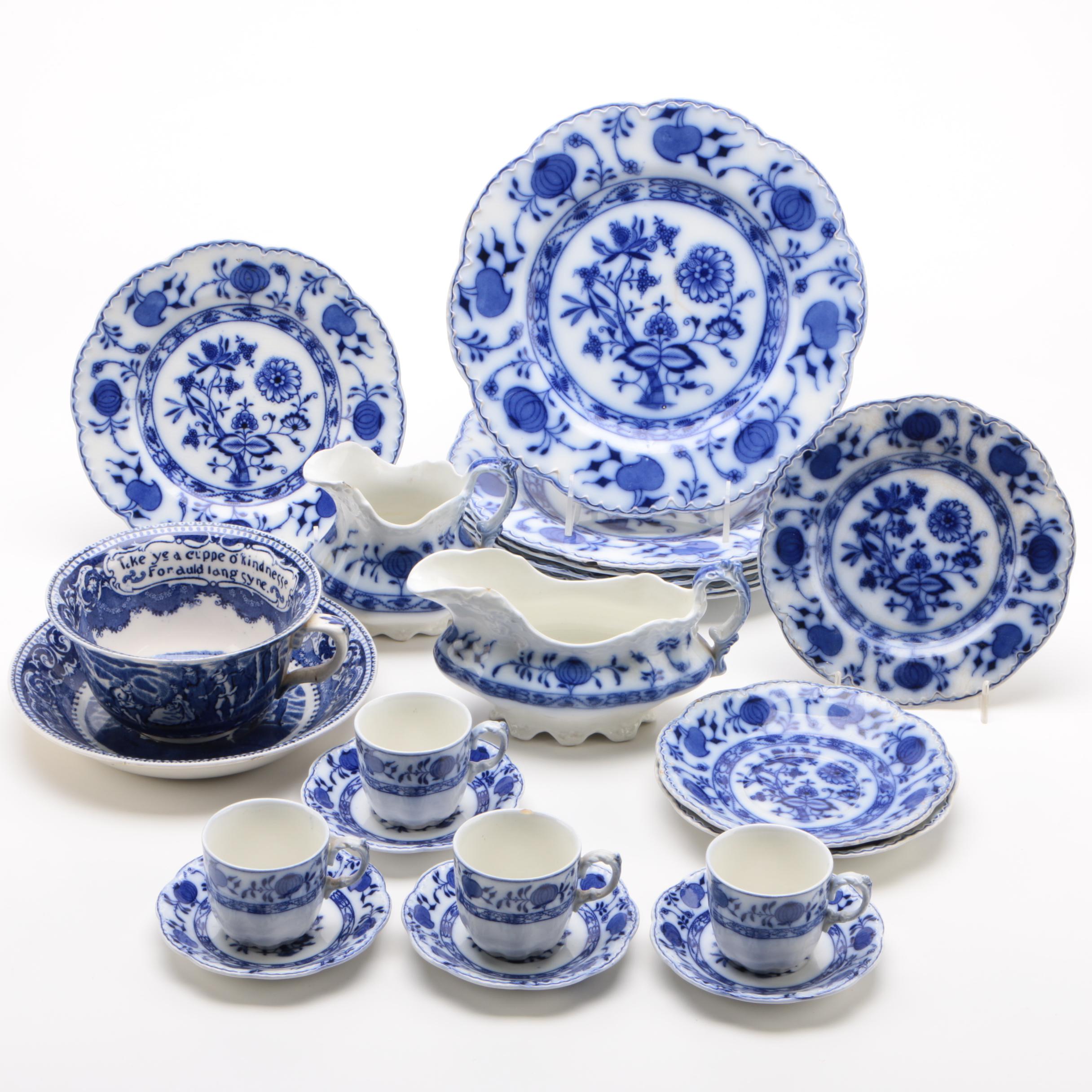 Johnson Brothers "Holland" Flow Blue Porcelain Dinnerware and More