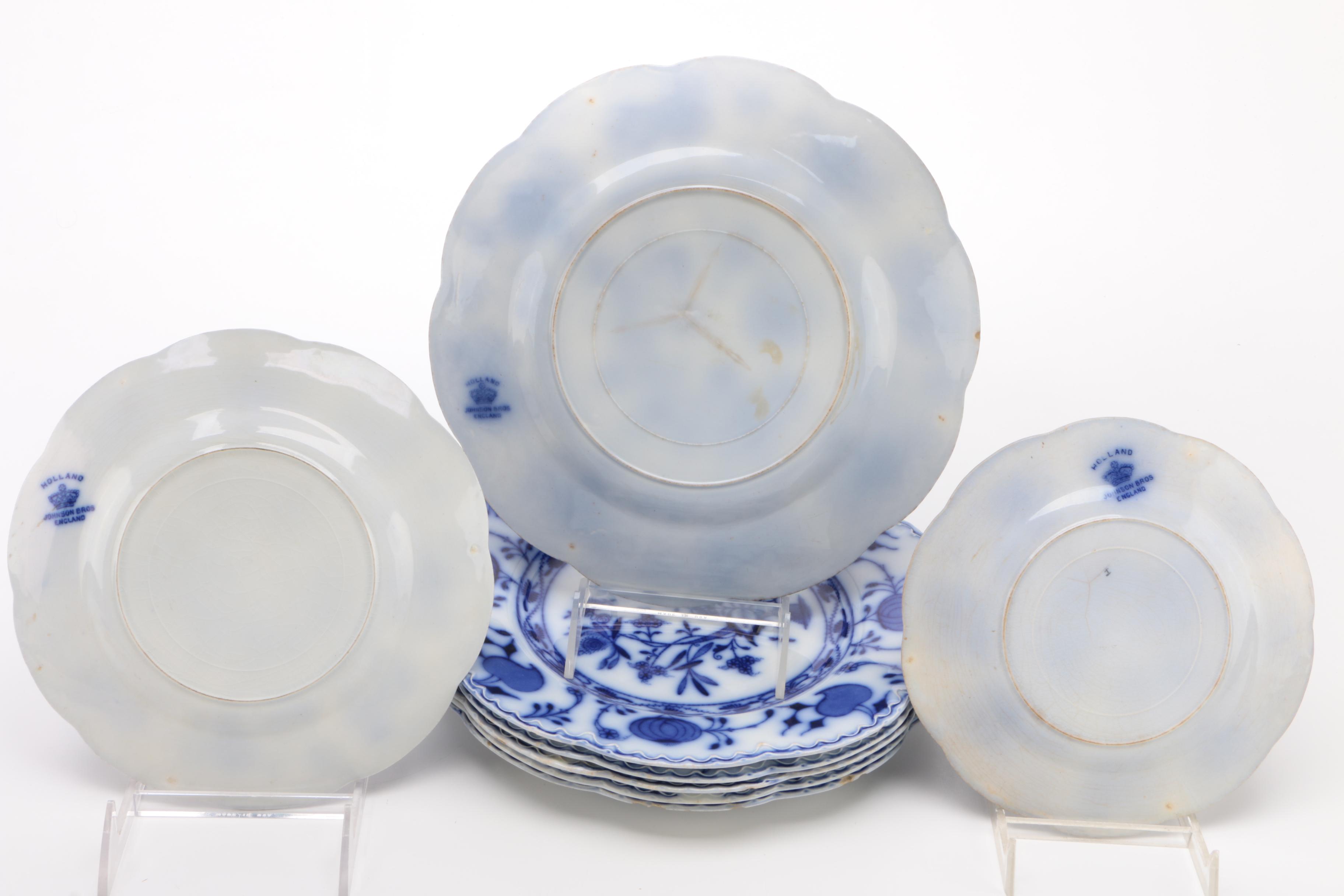 Johnson Brothers "Holland" Flow Blue Porcelain Dinnerware and More