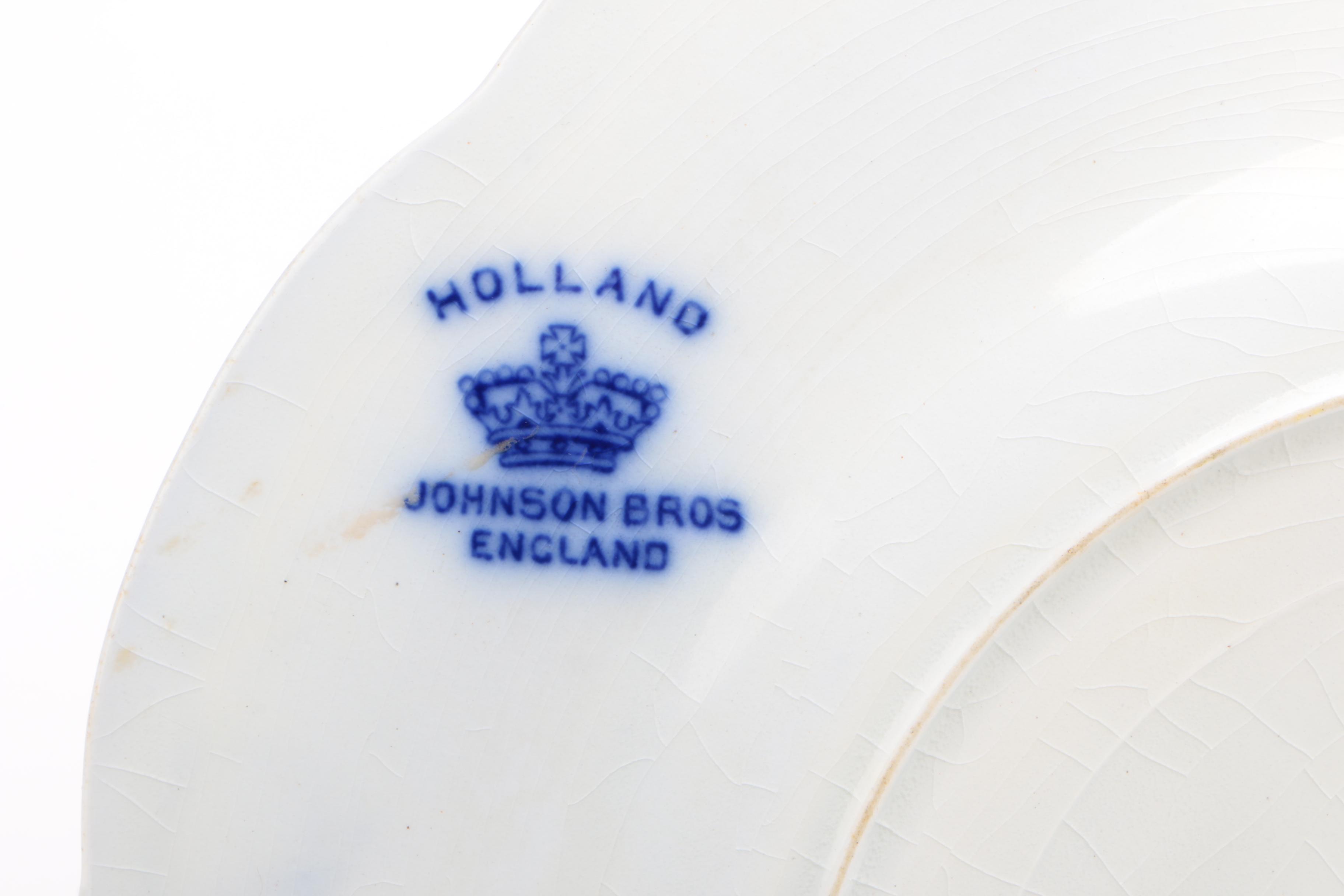 Johnson Brothers "Holland" Flow Blue Porcelain Dinnerware and More
