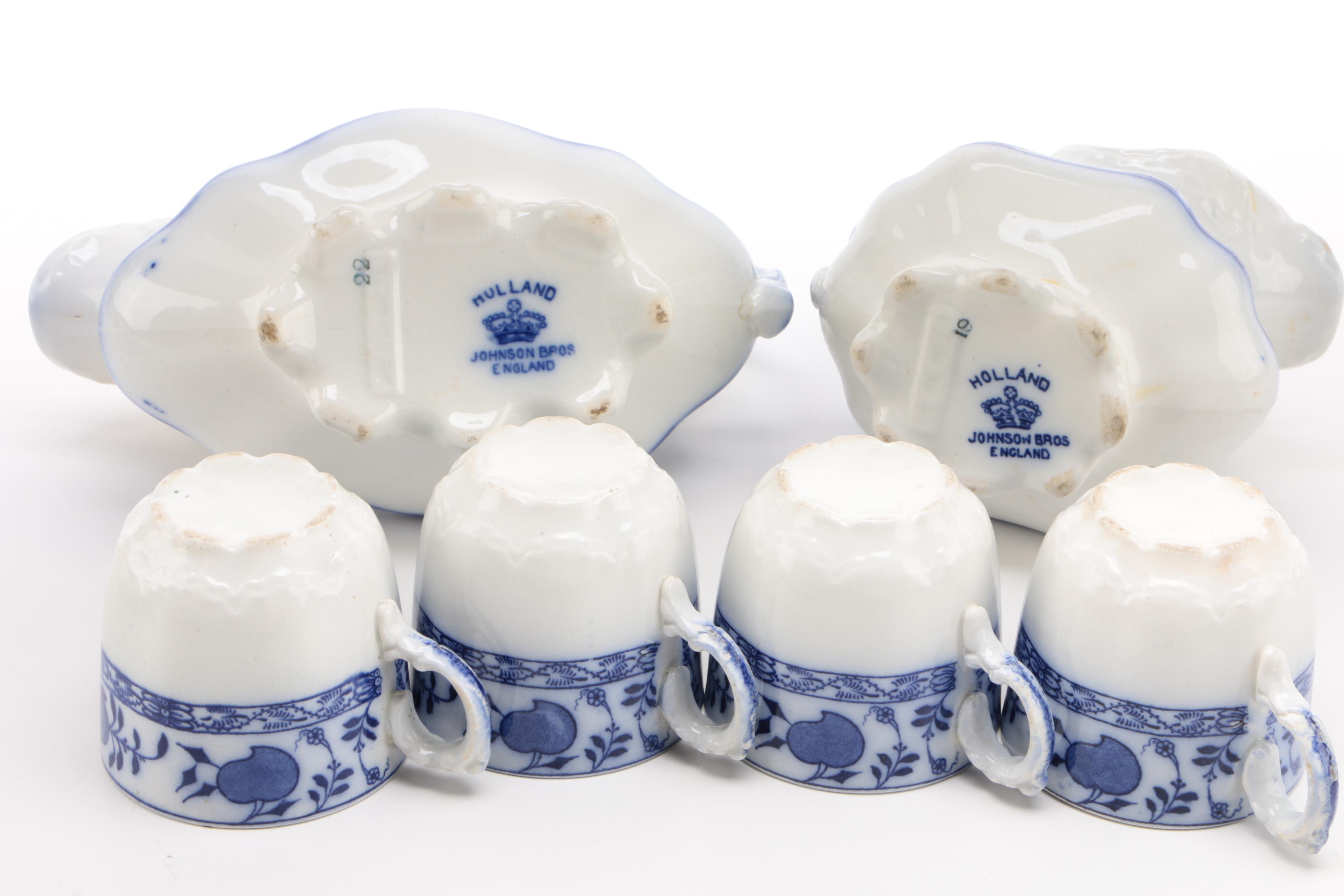 Johnson Brothers "Holland" Flow Blue Porcelain Dinnerware and More