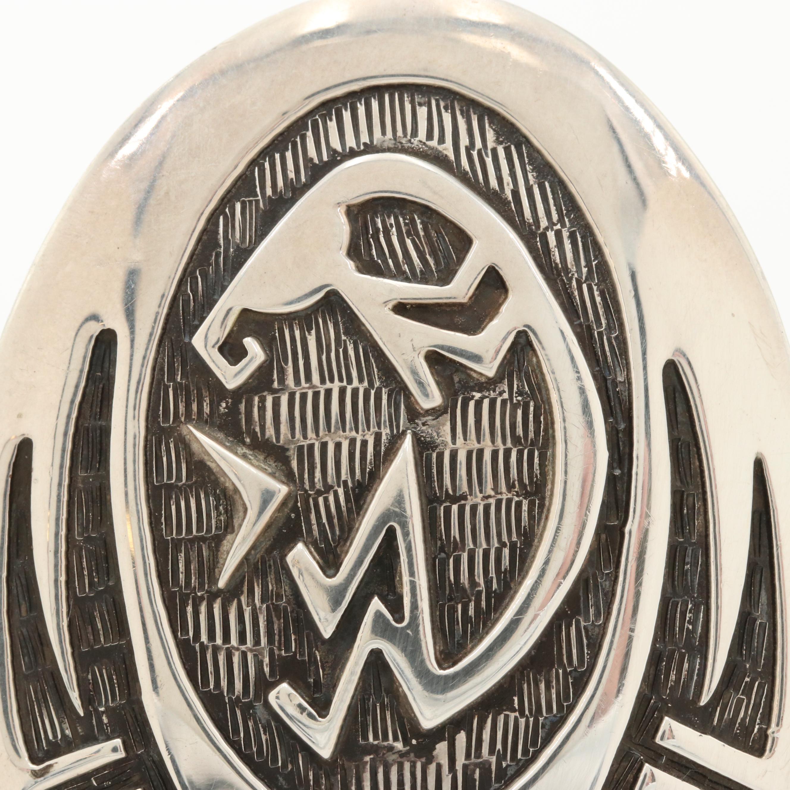 Dorothy Chavez Kewa and Artie Yellowhorse Navajo Diné Sterling Cuff Bracelet