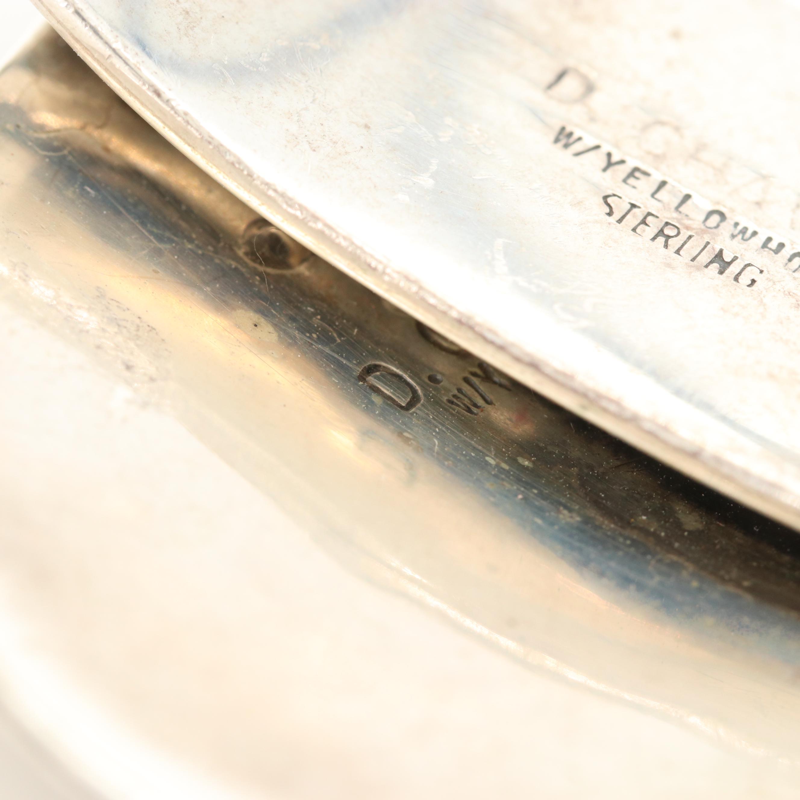 Dorothy Chavez Kewa and Artie Yellowhorse Navajo Diné Sterling Cuff Bracelet