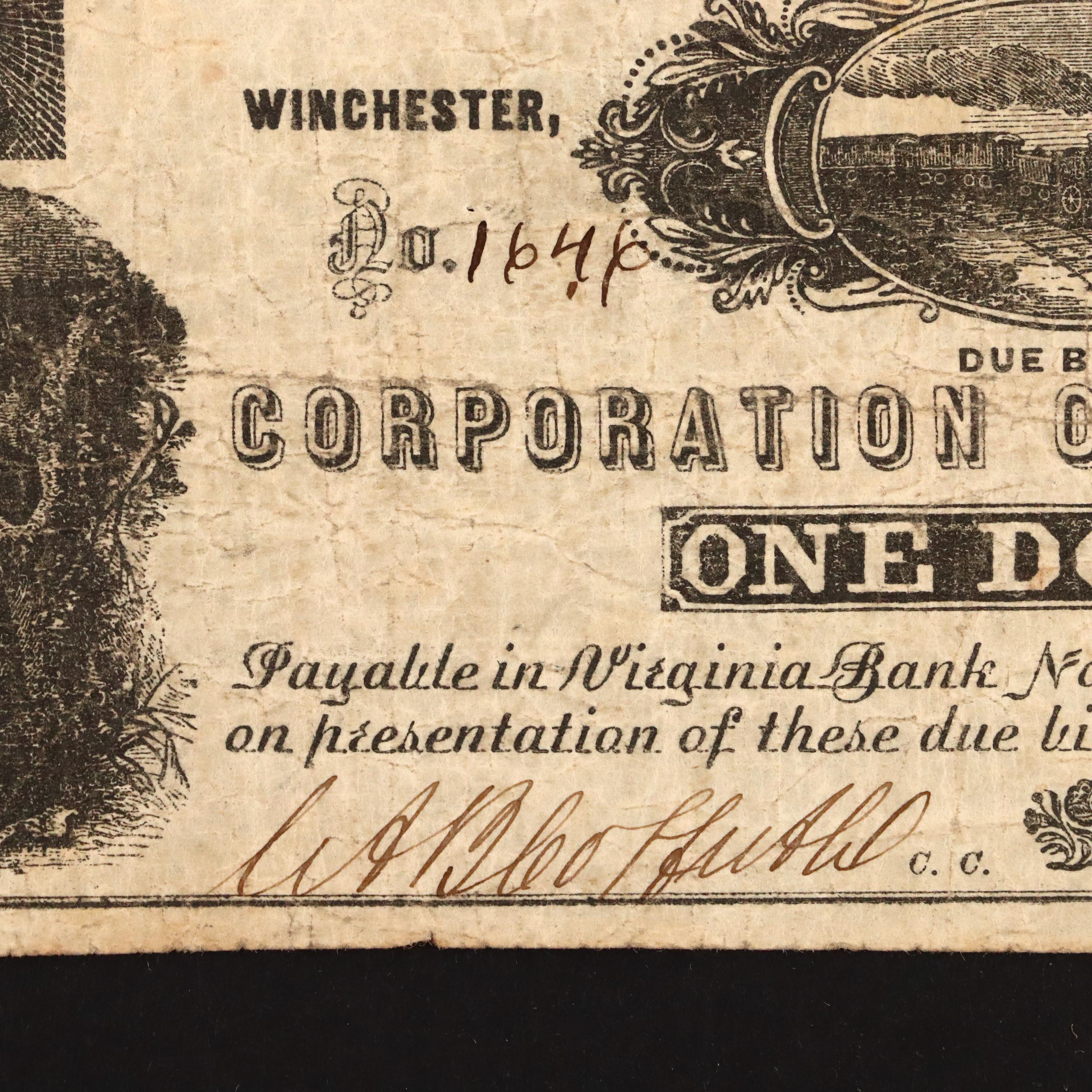 Seven Different Circa 1860 Obsolete Currency Notes