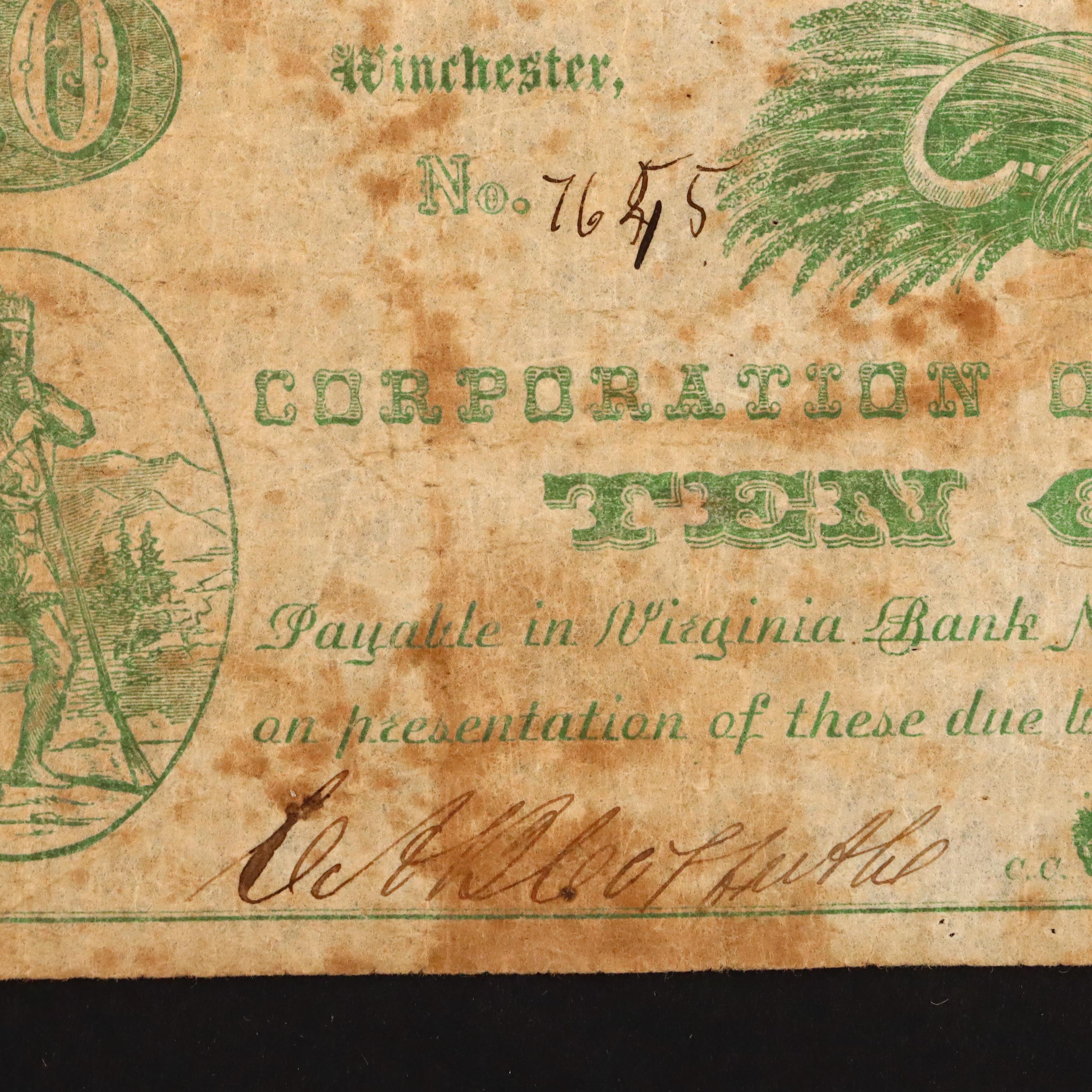 Seven Different Circa 1860 Obsolete Currency Notes