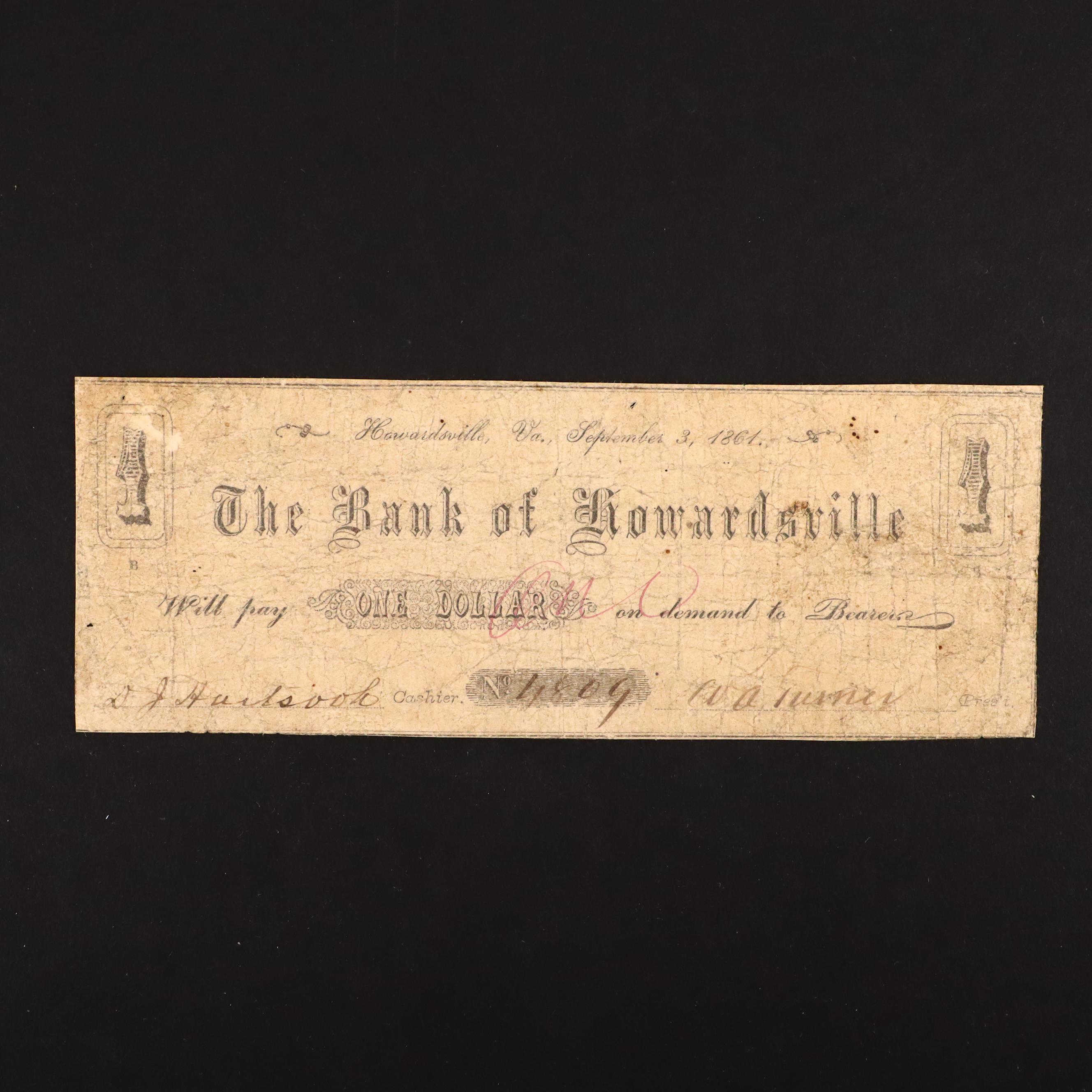 Seven Different Circa 1860 Obsolete Currency Notes