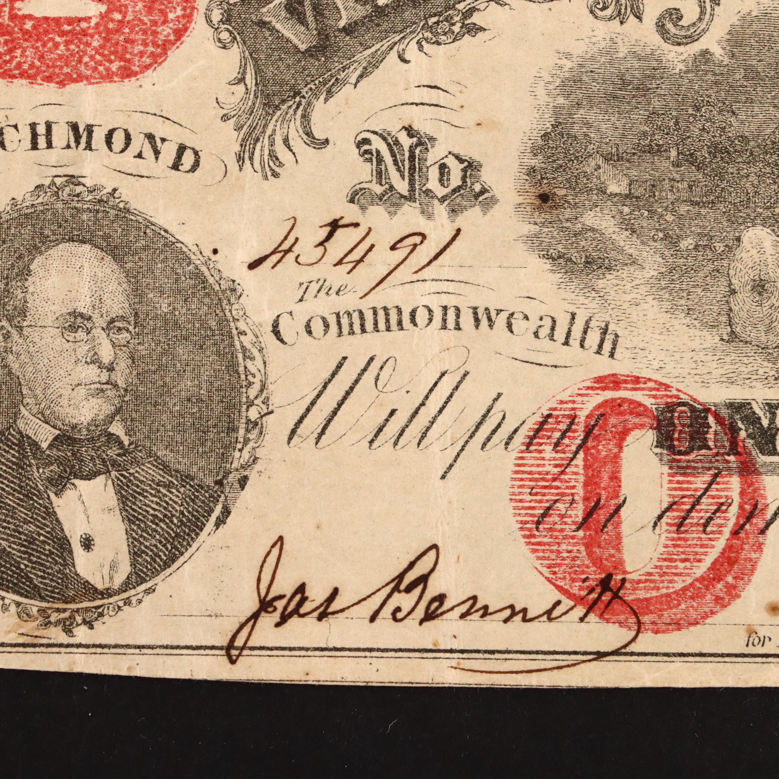Seven Different Circa 1860 Obsolete Currency Notes