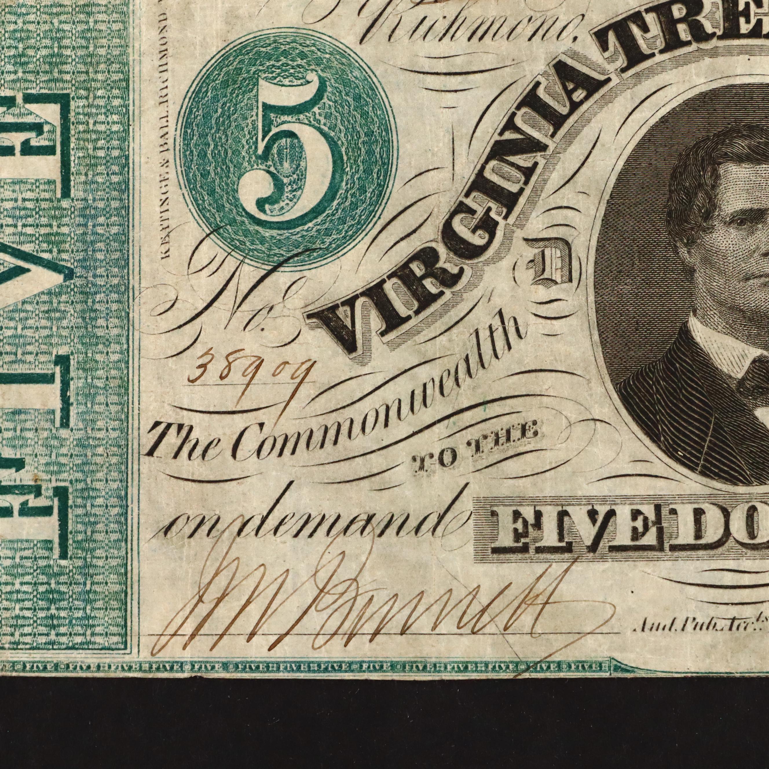 Seven Different Circa 1860 Obsolete Currency Notes